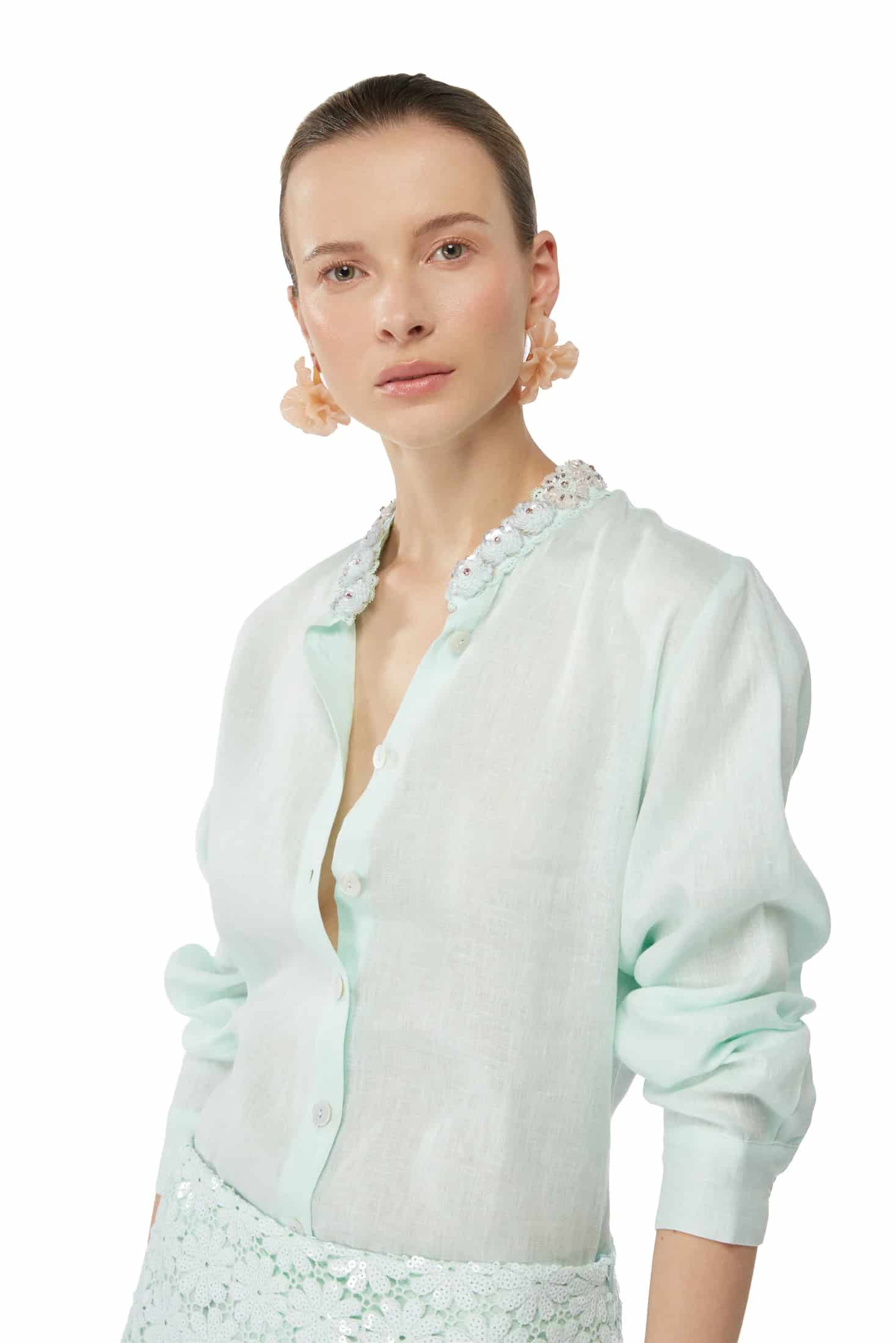 CAPUCINE SHIRT SAGE - miniatura 7
