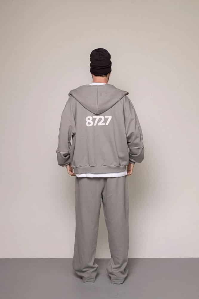 SET HOODIE Y SUDADERA 87/27-GRIS - miniatura 4