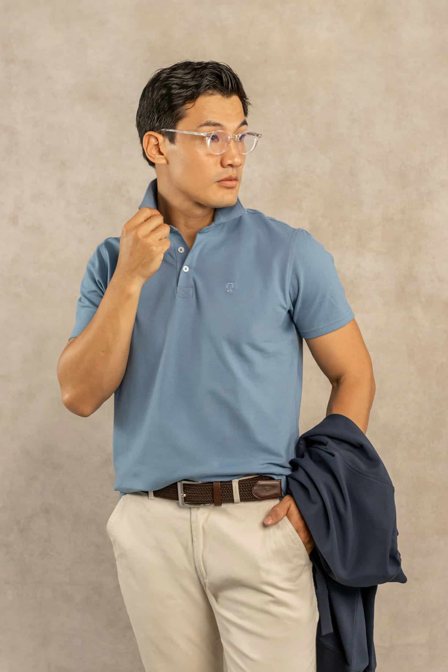 Polo Antimanchas Azul Chino - miniatura 1