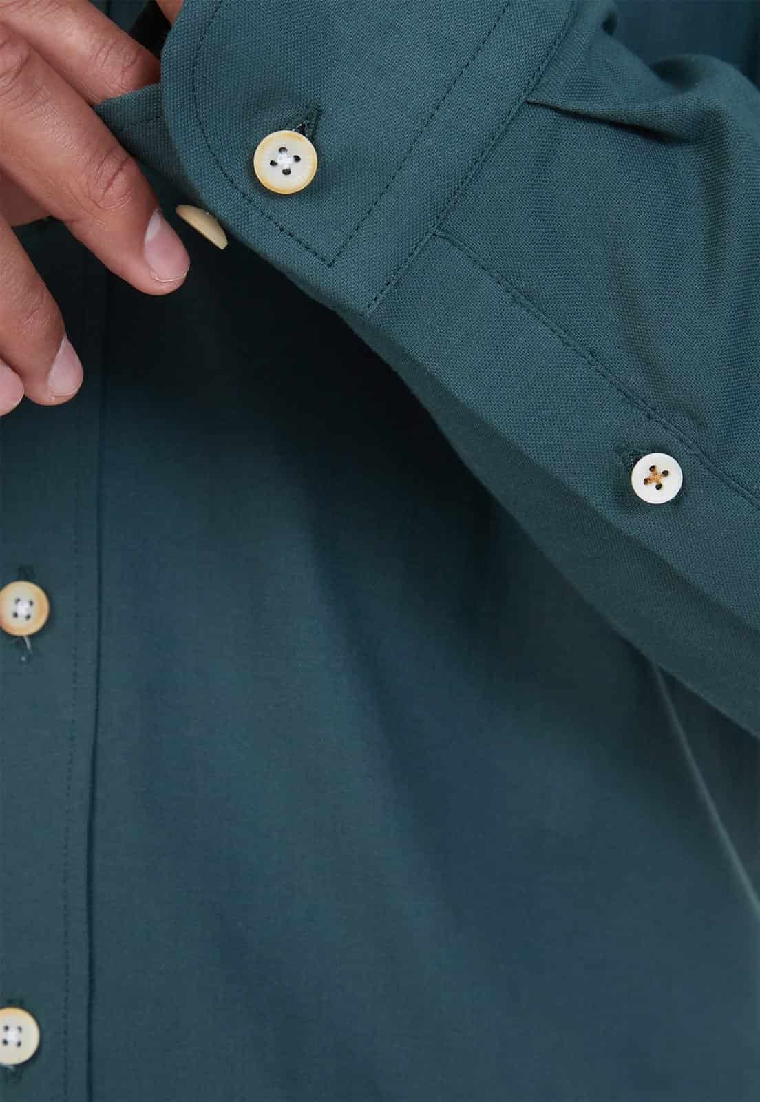 Camisa Manga Larga Oxford Premium Verde Oscuro - miniatura 4