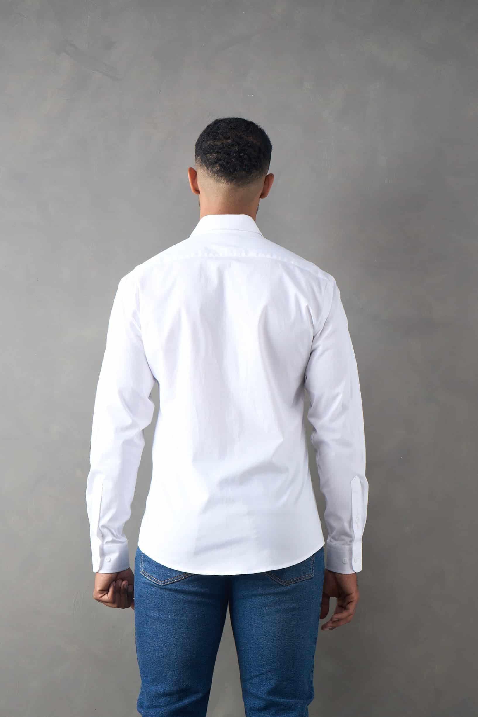 Camisa manga larga slim fit blanco - miniatura 2