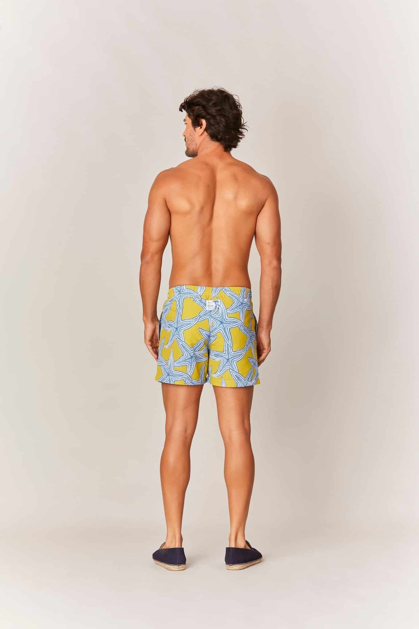Men's star yellow swim trunk - miniatura 3