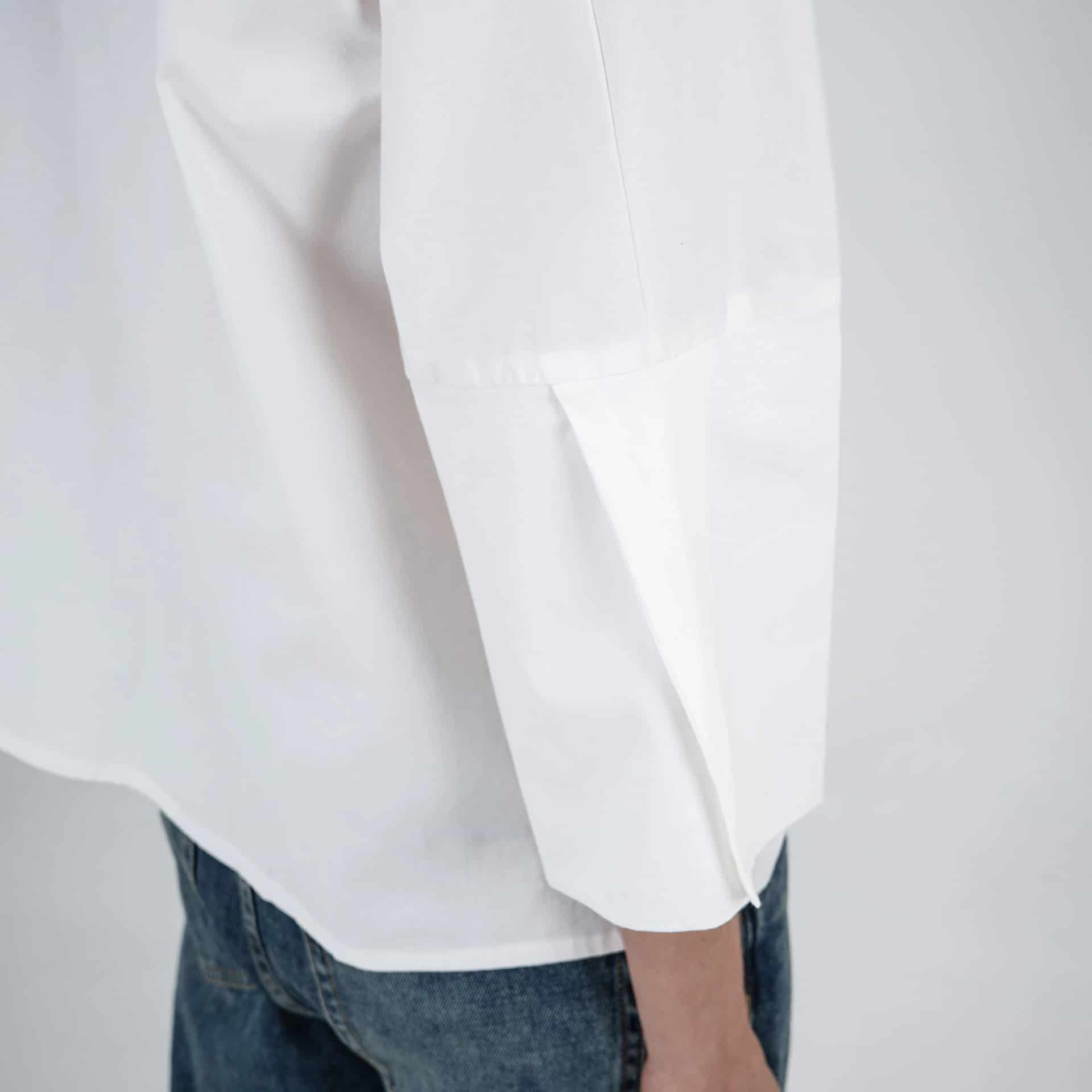 Blusa oversize abierta cuello camisero manga 3/4 - miniatura 4