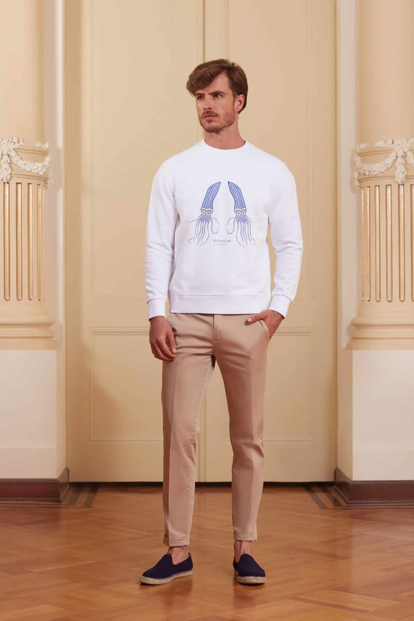 Men's petra sweatshirt white - miniatura 2