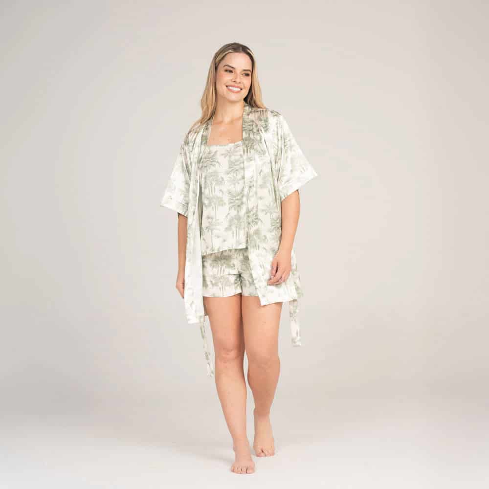 Kimono Satin Manga 3/4 Jungla. - miniatura 2