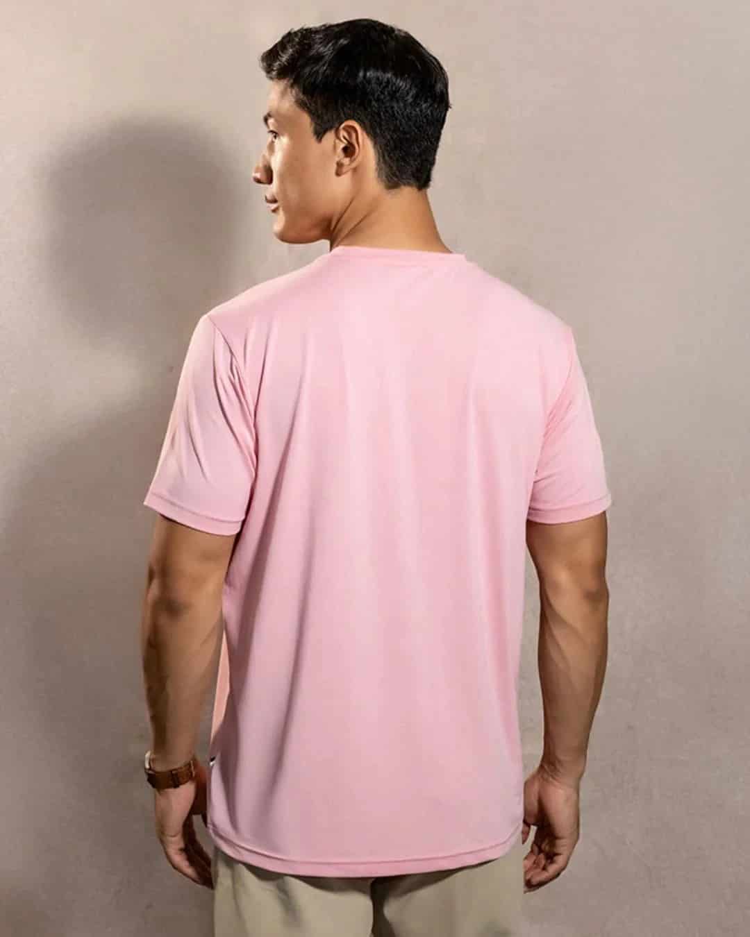 Camiseta Performance Antiarrugas Rosado Peach - miniatura 4