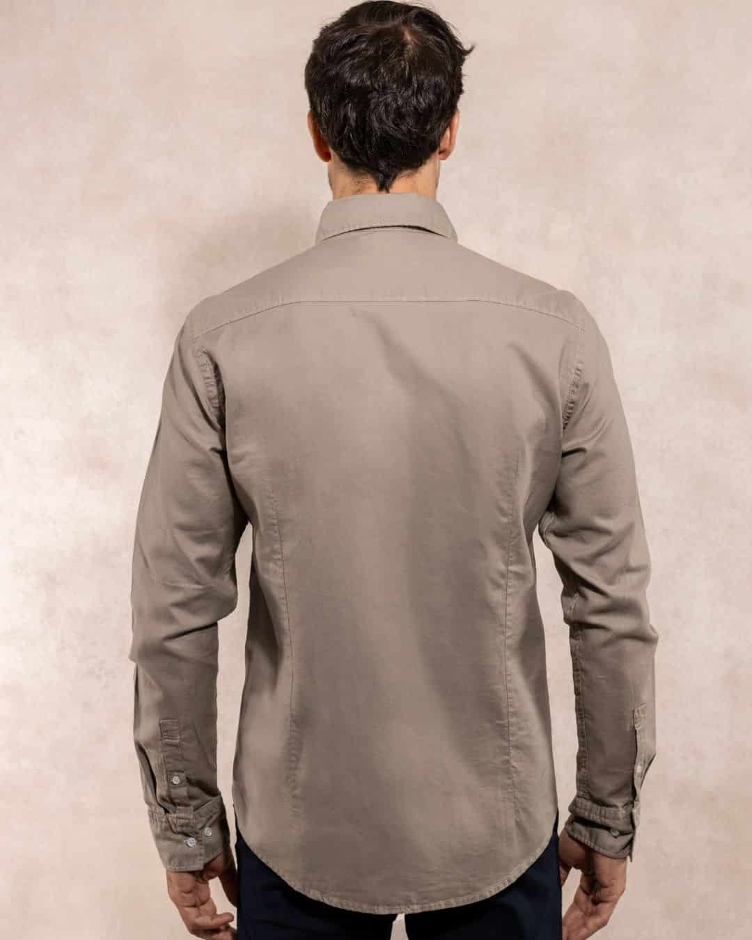 Camisa Antimanchas Oxford Gris - Talla Regular - miniatura 3