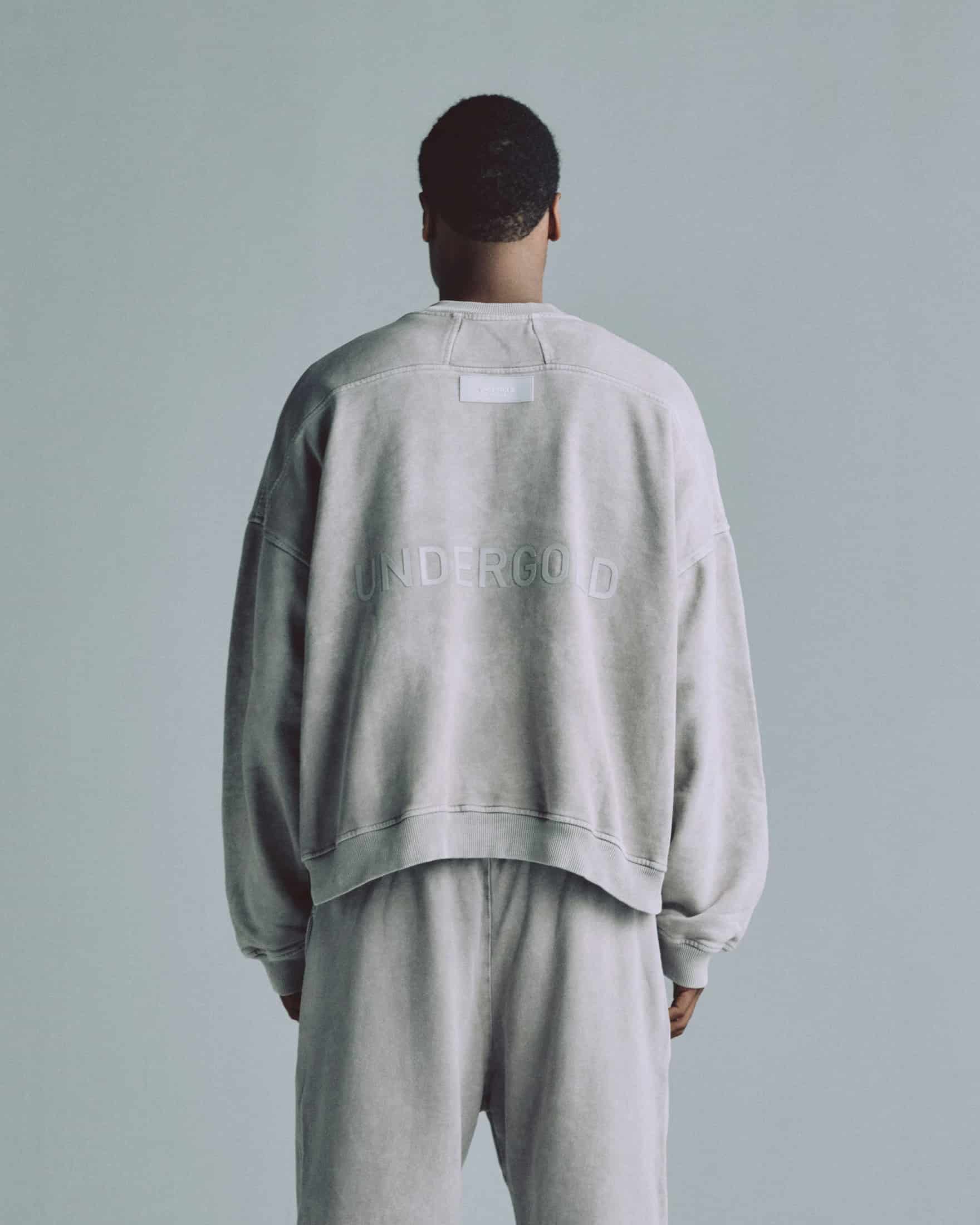 Line Logo Crewneck Washed Gray - miniatura 7