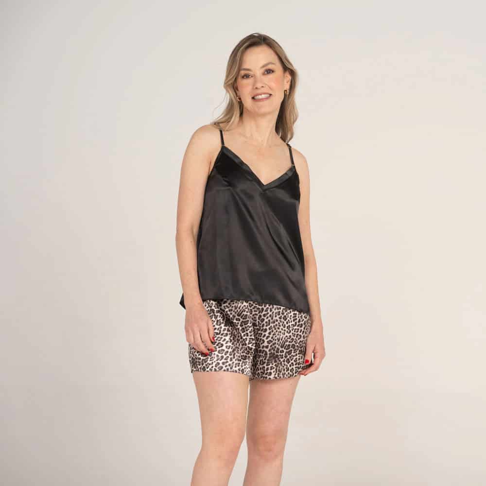 Short de Pijama en Satin Jaguar - miniatura 2