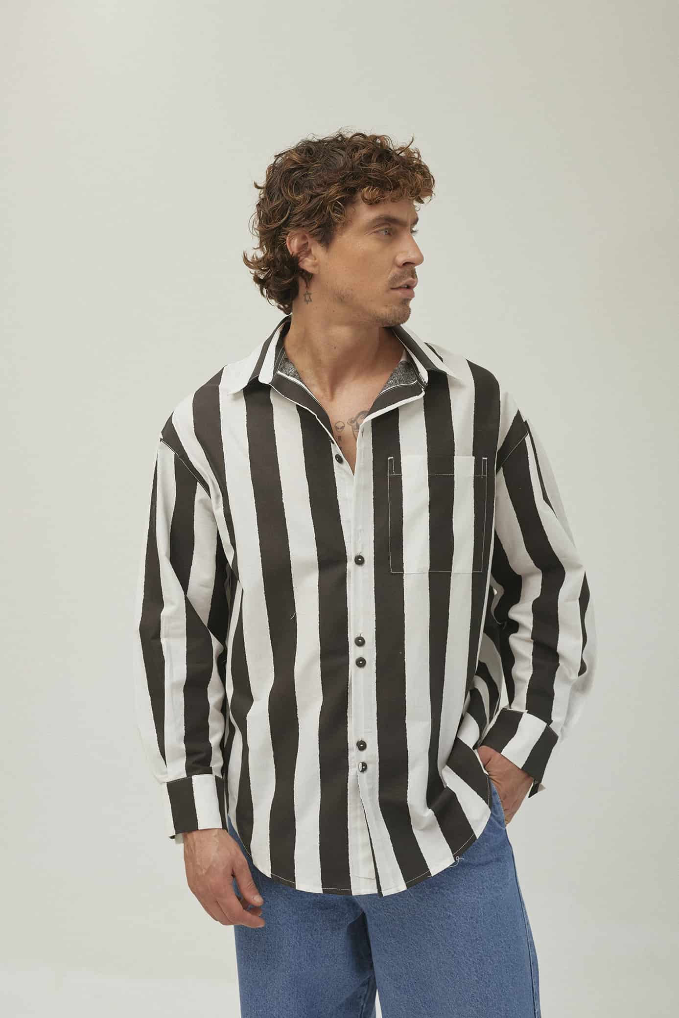 Camisera Over Rayas - miniatura 3