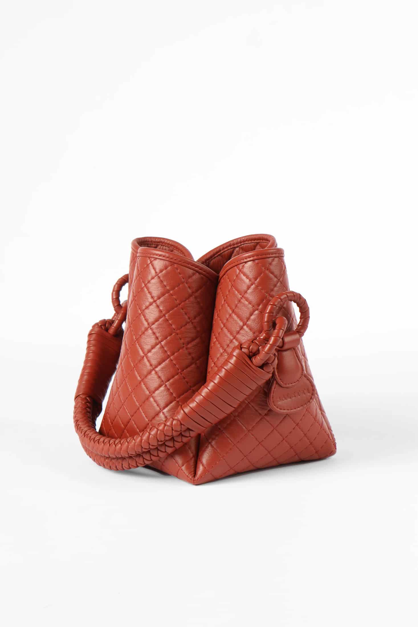 Tulip Mini Bucket Bag, Brick Red - miniatura 2