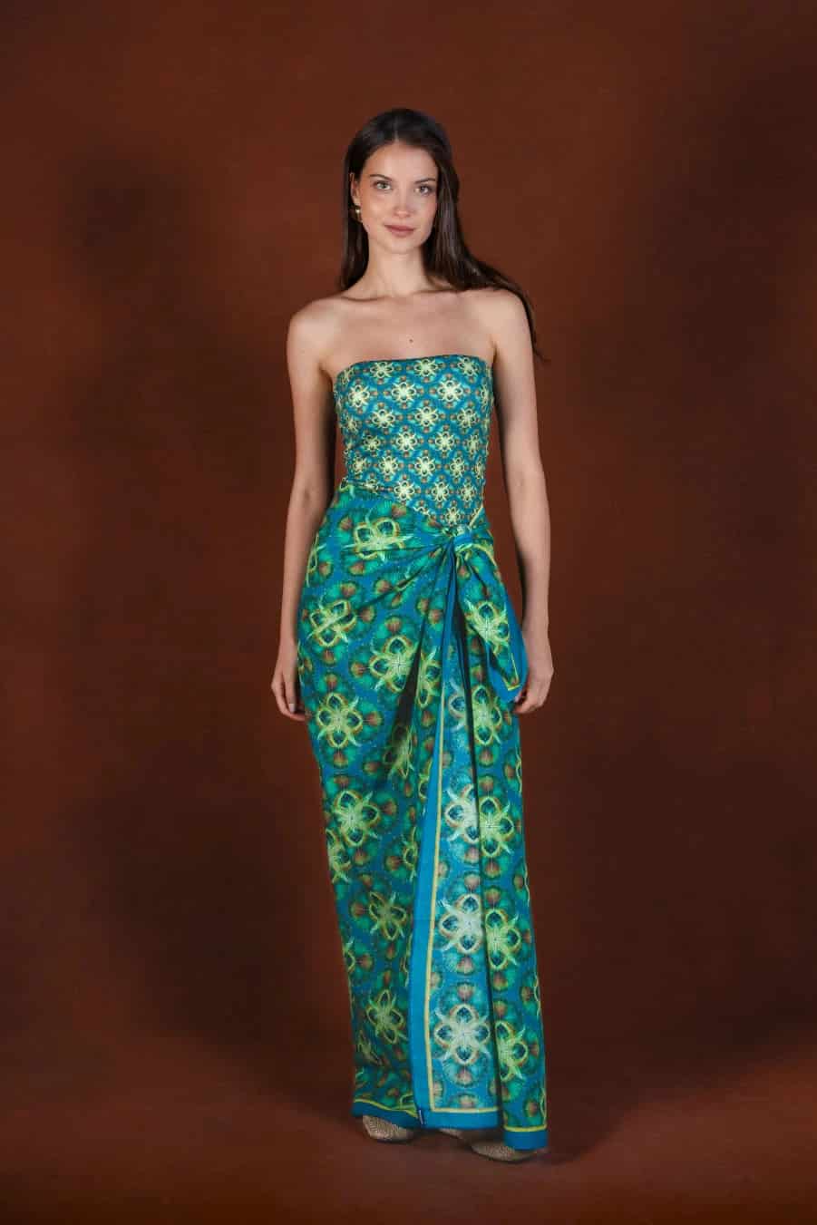 Women's Concordia long cotton sarong - miniatura 3