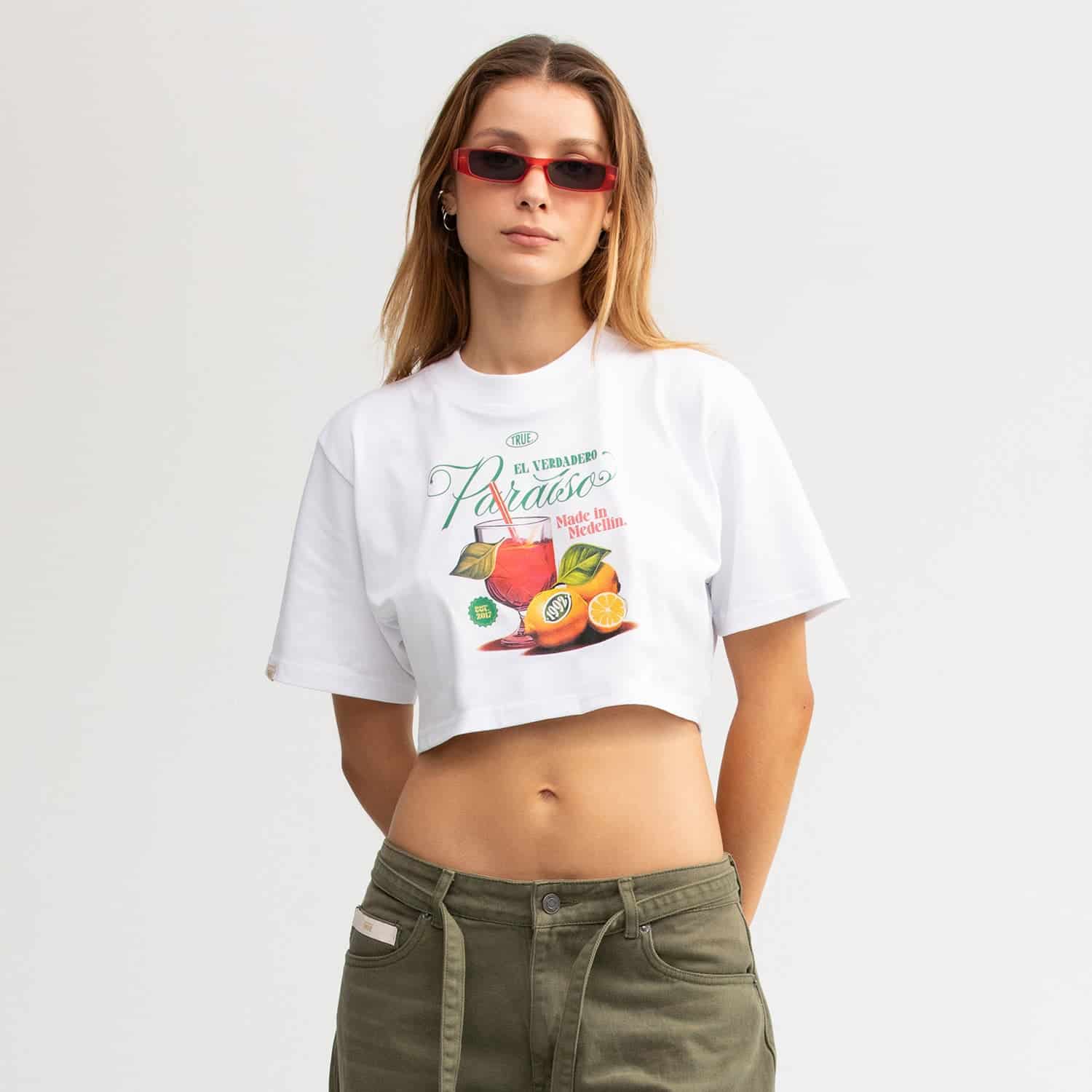 Paraíso Crop Top - White - miniatura 2