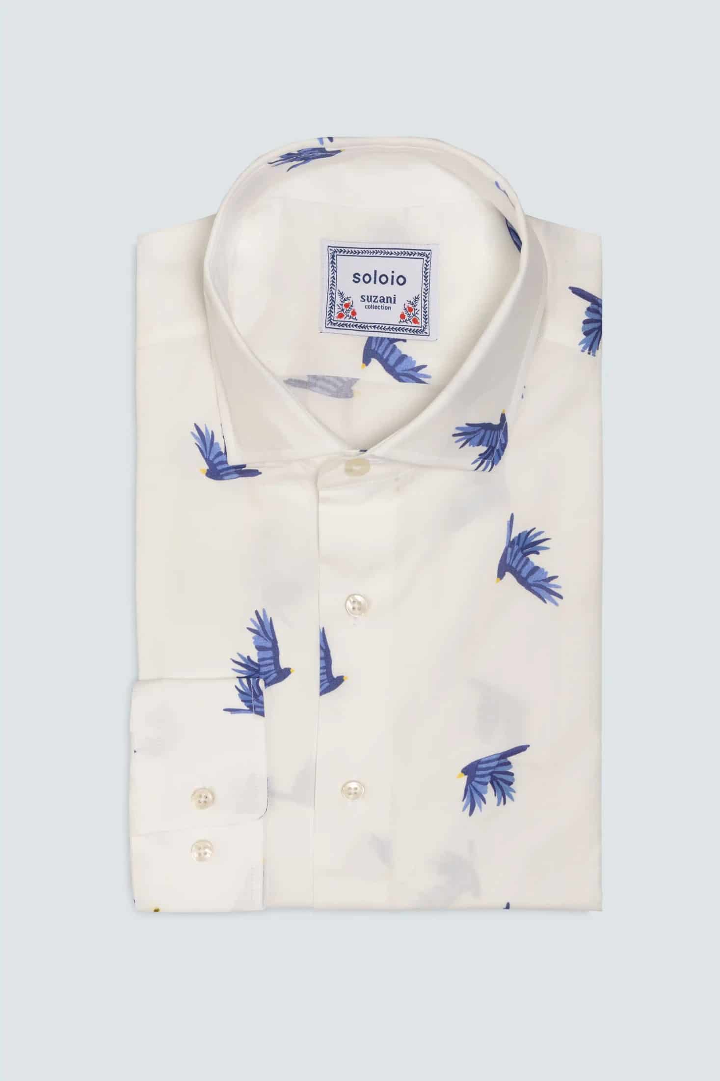 Men's cotton shirt white prosperita - miniatura 3