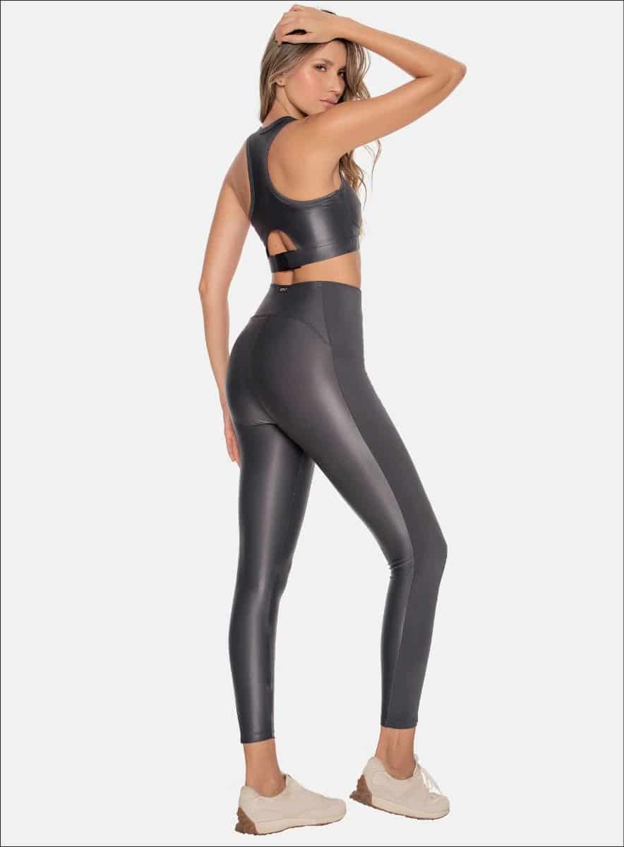 LEGGINS DEPORTIVO POLIAMIDA APARIENCIA CUERO - PRECIO ESPECIAL - miniatura 1