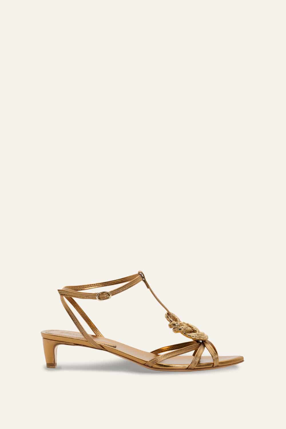Delhi Dunes Heels in Gold & Black - miniatura 1