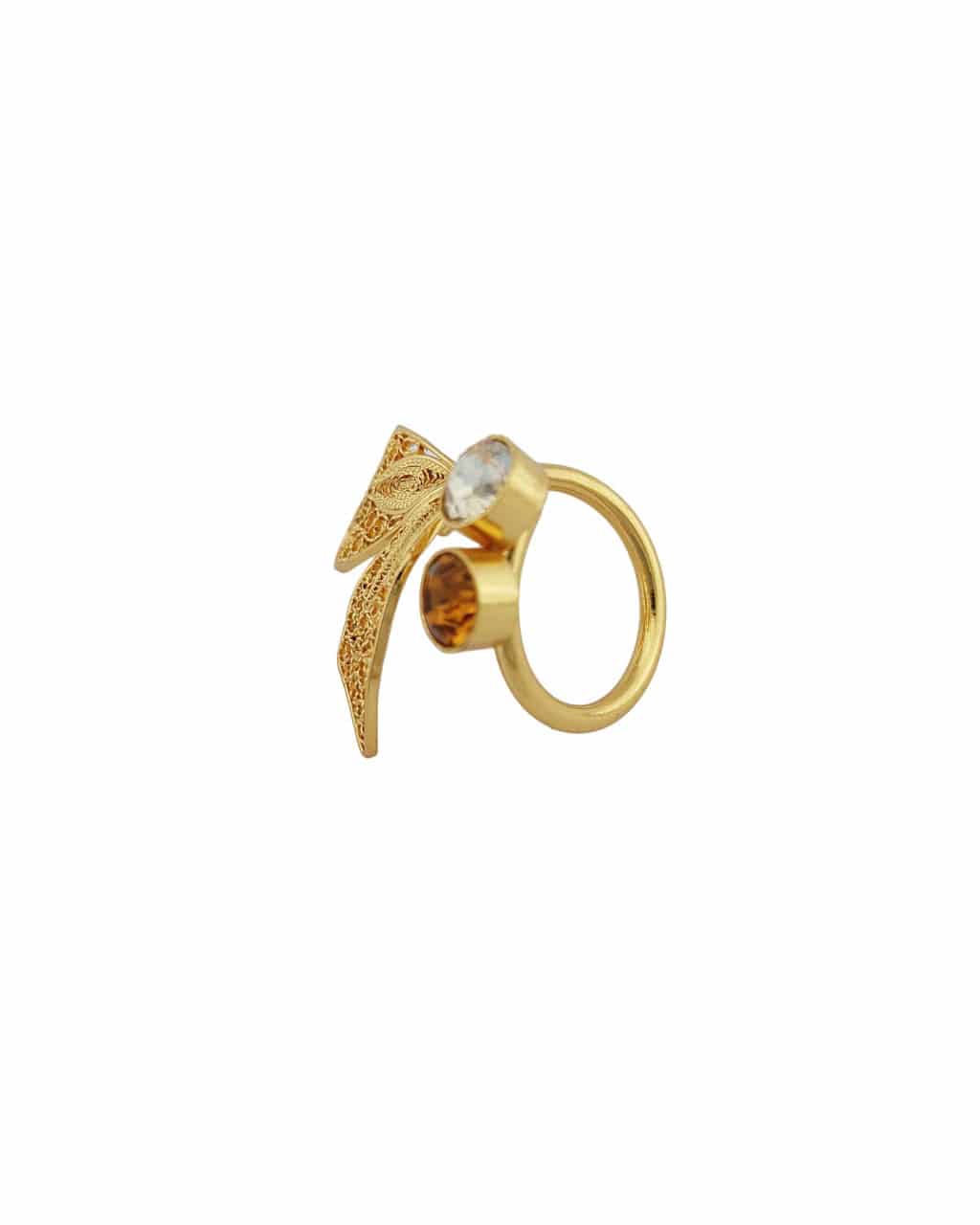 Anillo Alas Mariposa con cristales - miniatura 4