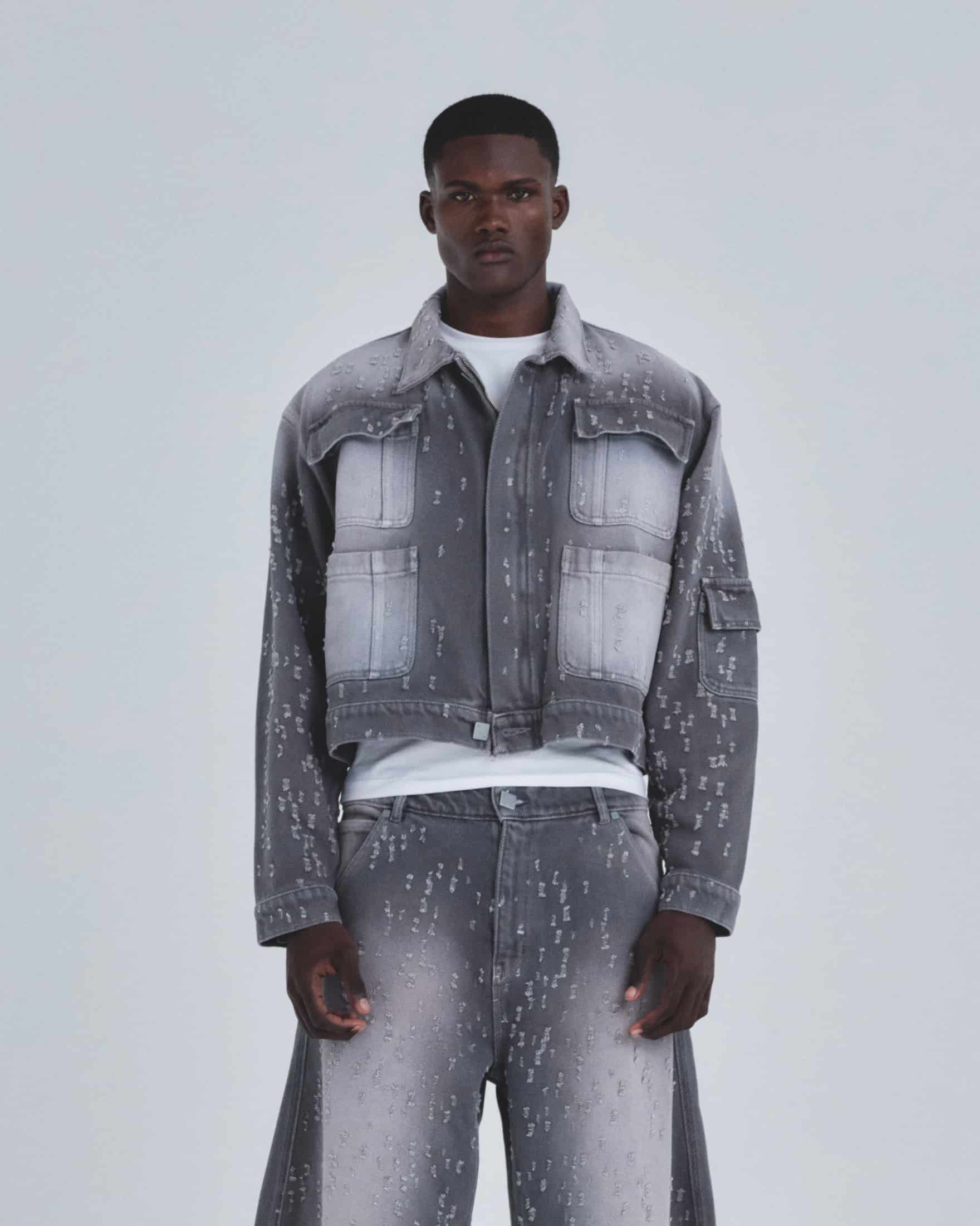 Holy State UNDRGLD Ripped Jacket Washed Gray - miniatura 2