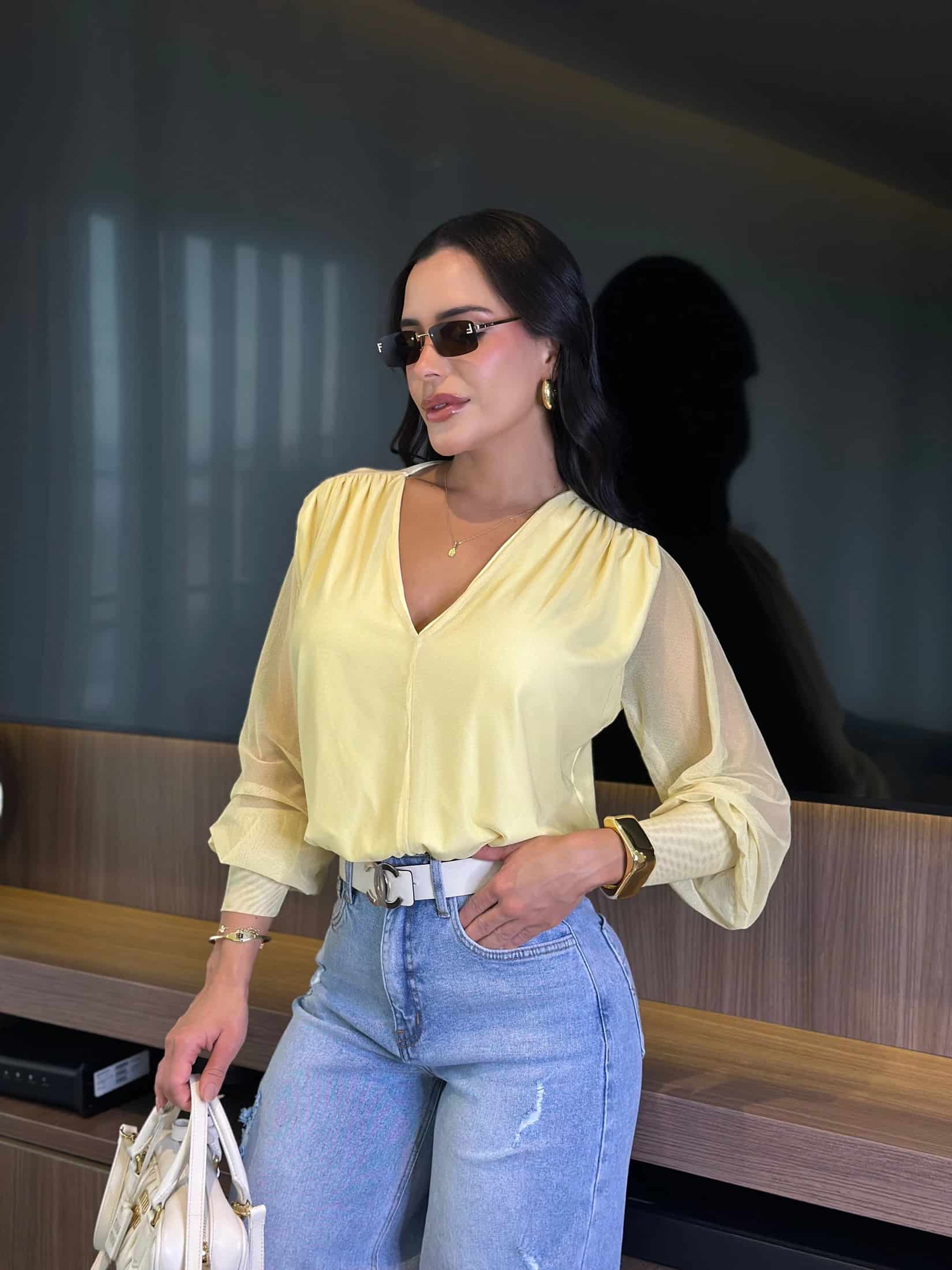 BLUSA BELEN AMARILLO - miniatura 1