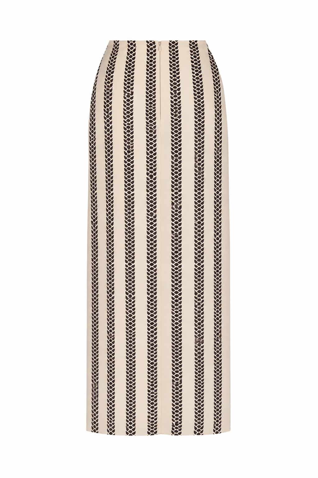 Amaime Crepe Viscose Skirt / B&b Exclusivo - miniatura 2