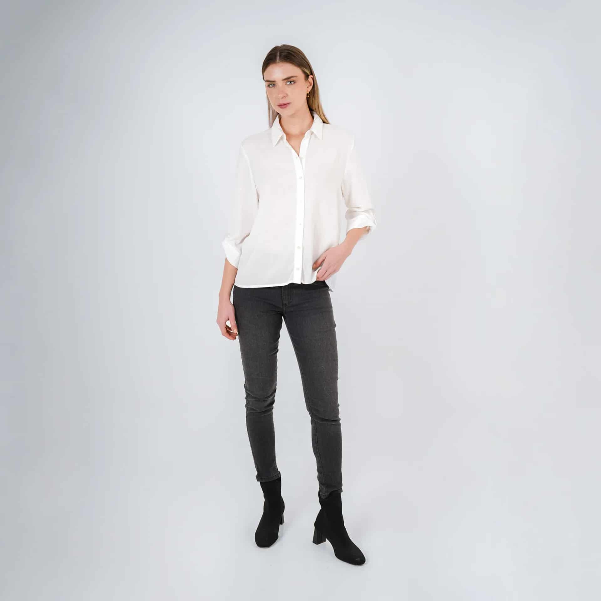 Jean Tiro Medio Bota Skinny - miniatura 1