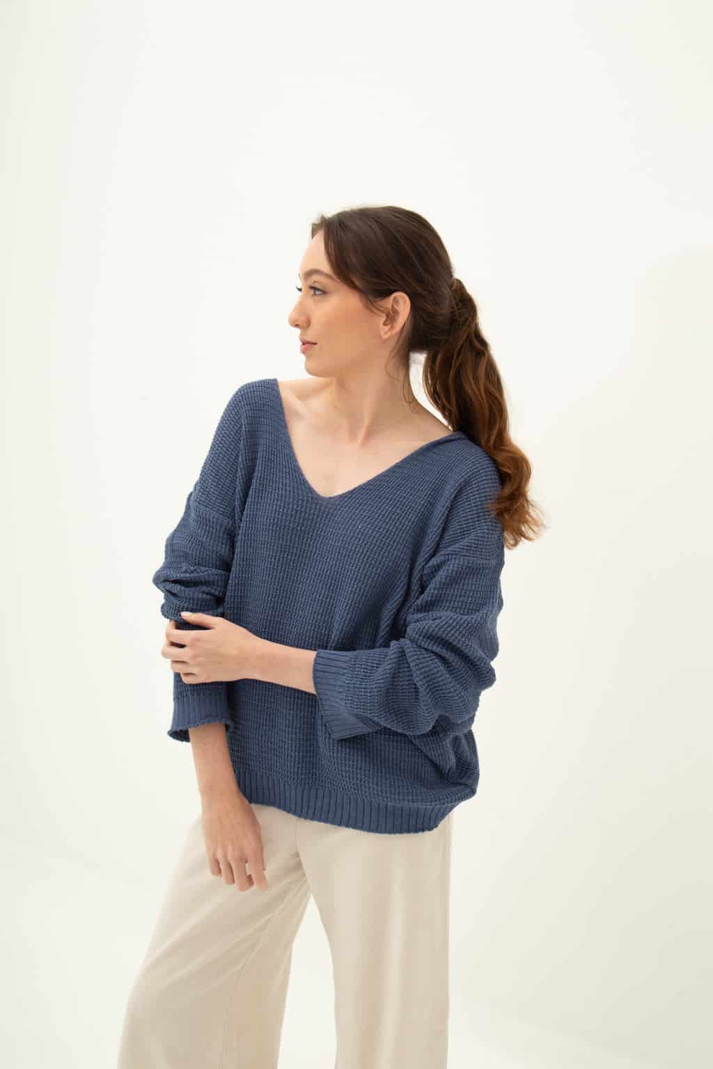 Saco Capota Oversized Petróleo - miniatura 1