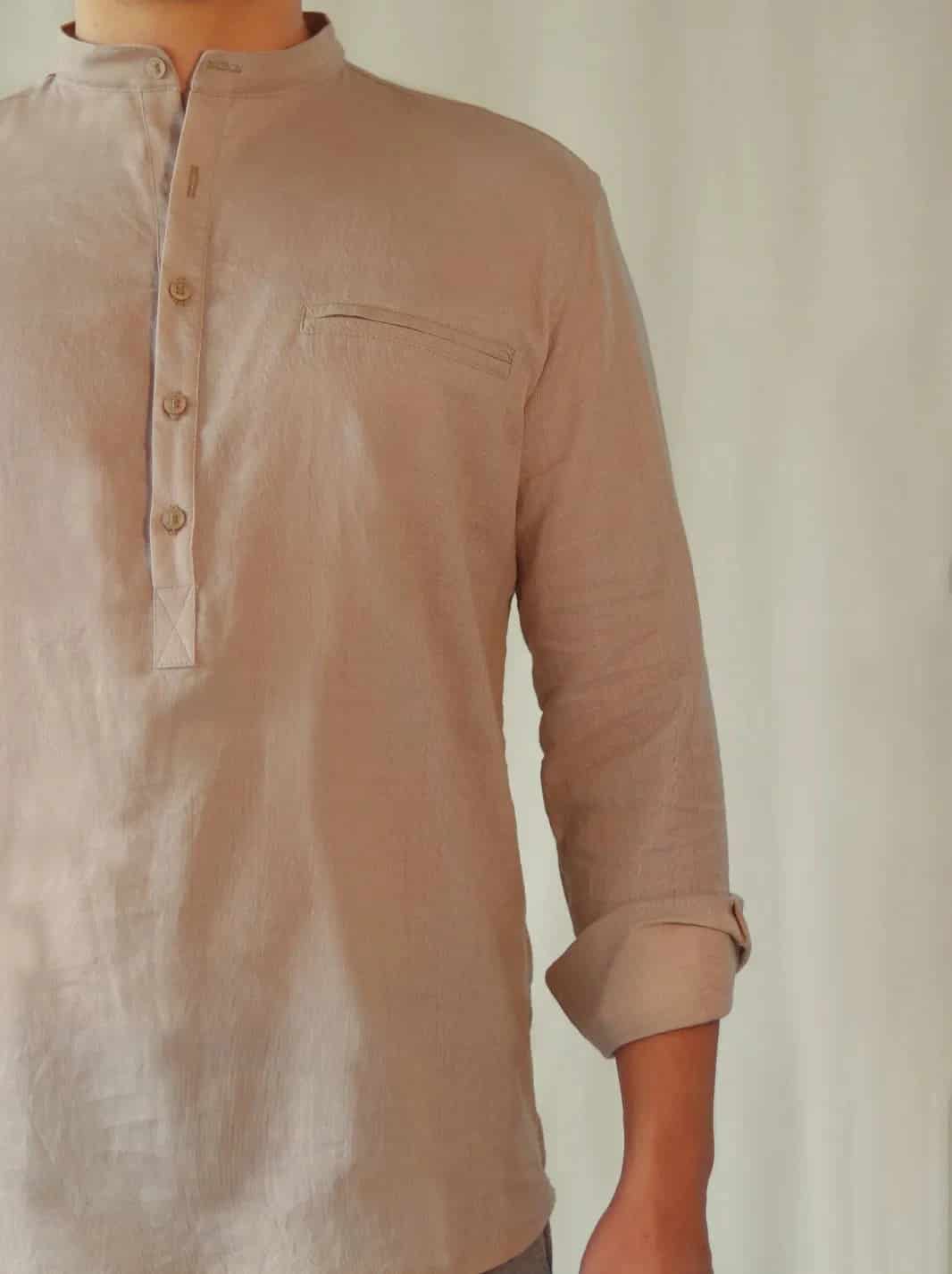 CAMISA BOHEMIA LINO ALGODÓN - miniatura 7
