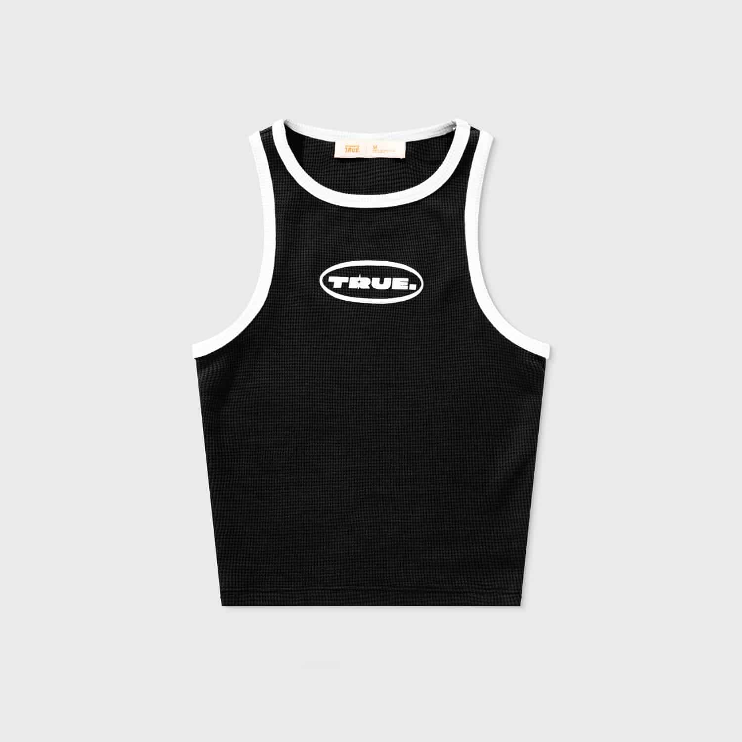 Textured Tank Top - Black - miniatura 1