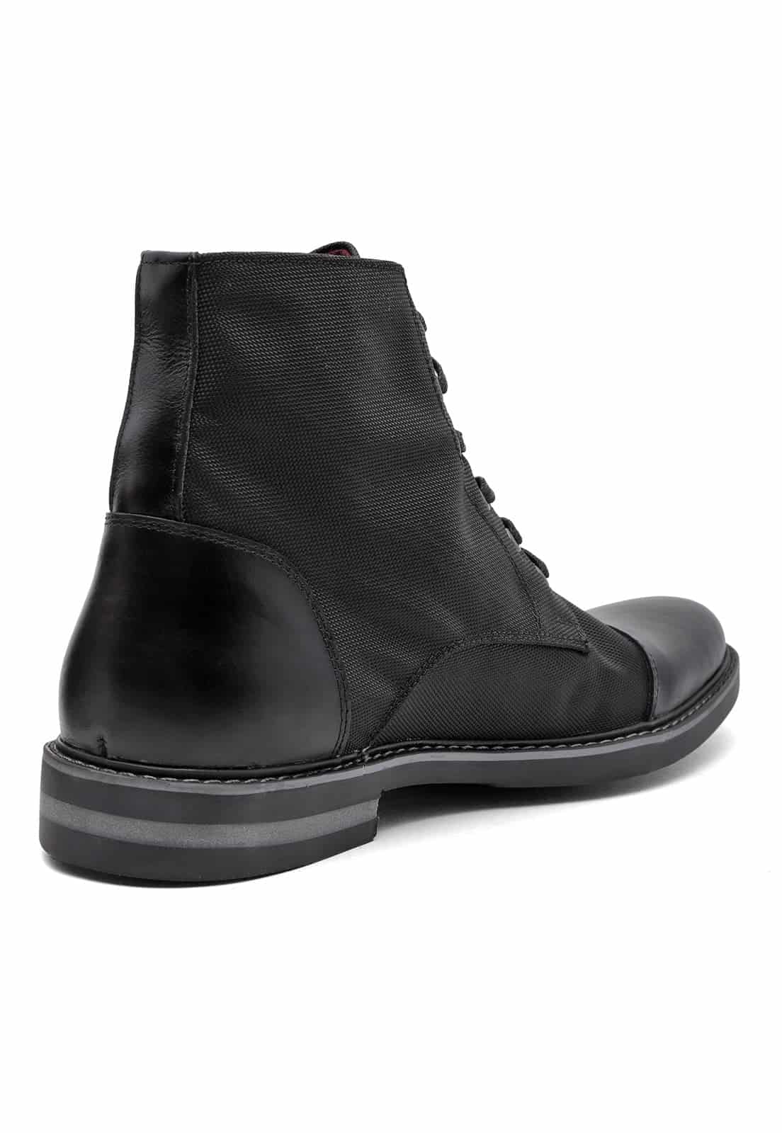 Botas negras en lona y cuero - miniatura 6