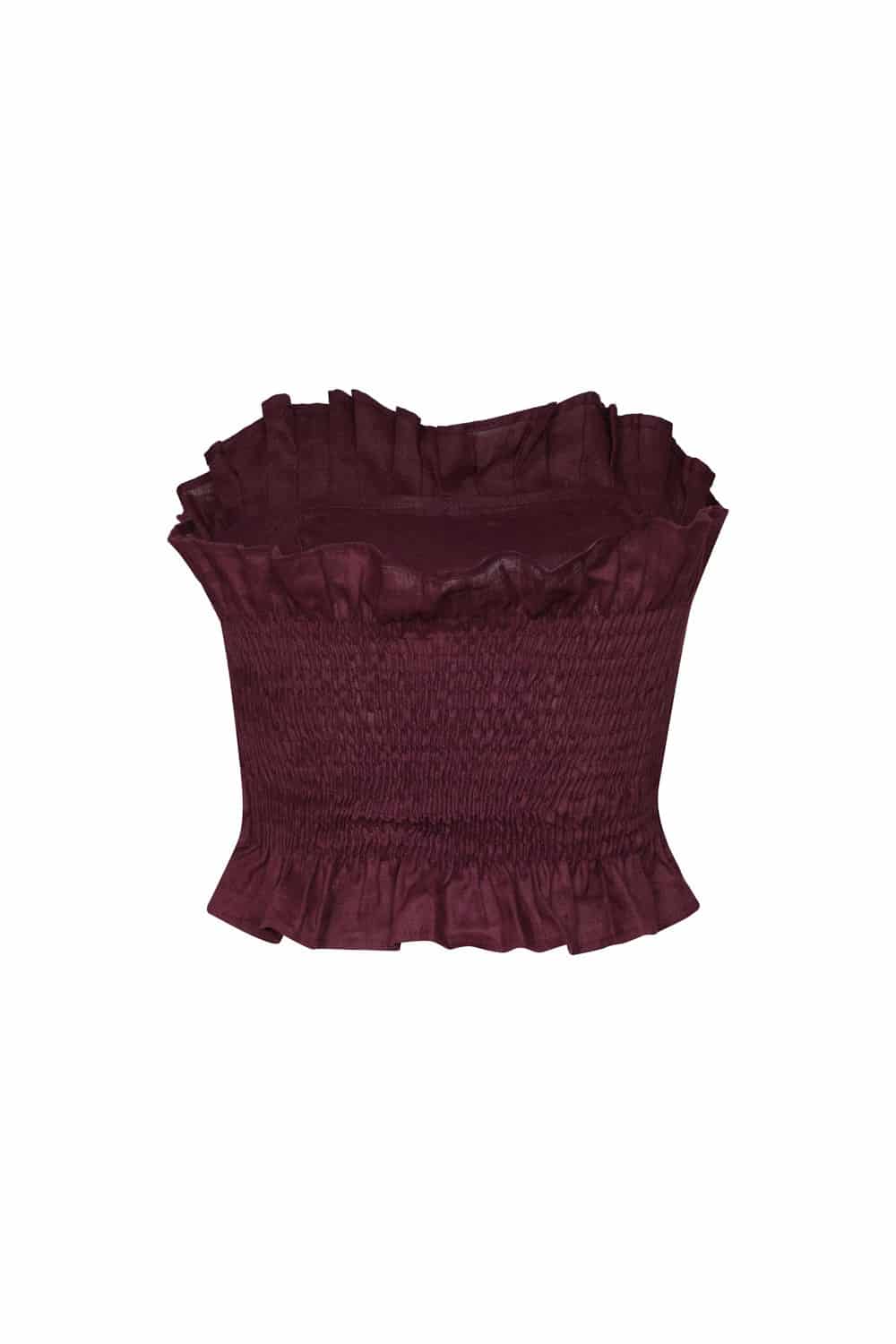 Crop top chiara vinotinto - miniatura 3