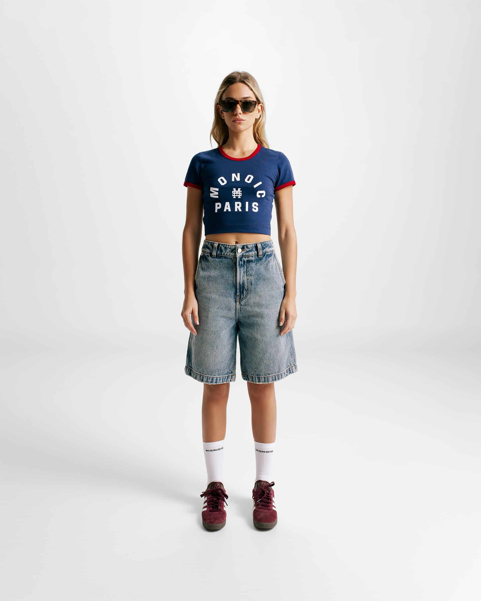 Crop Top Monoic Paris - Azul Navy y Rojo - miniatura 6