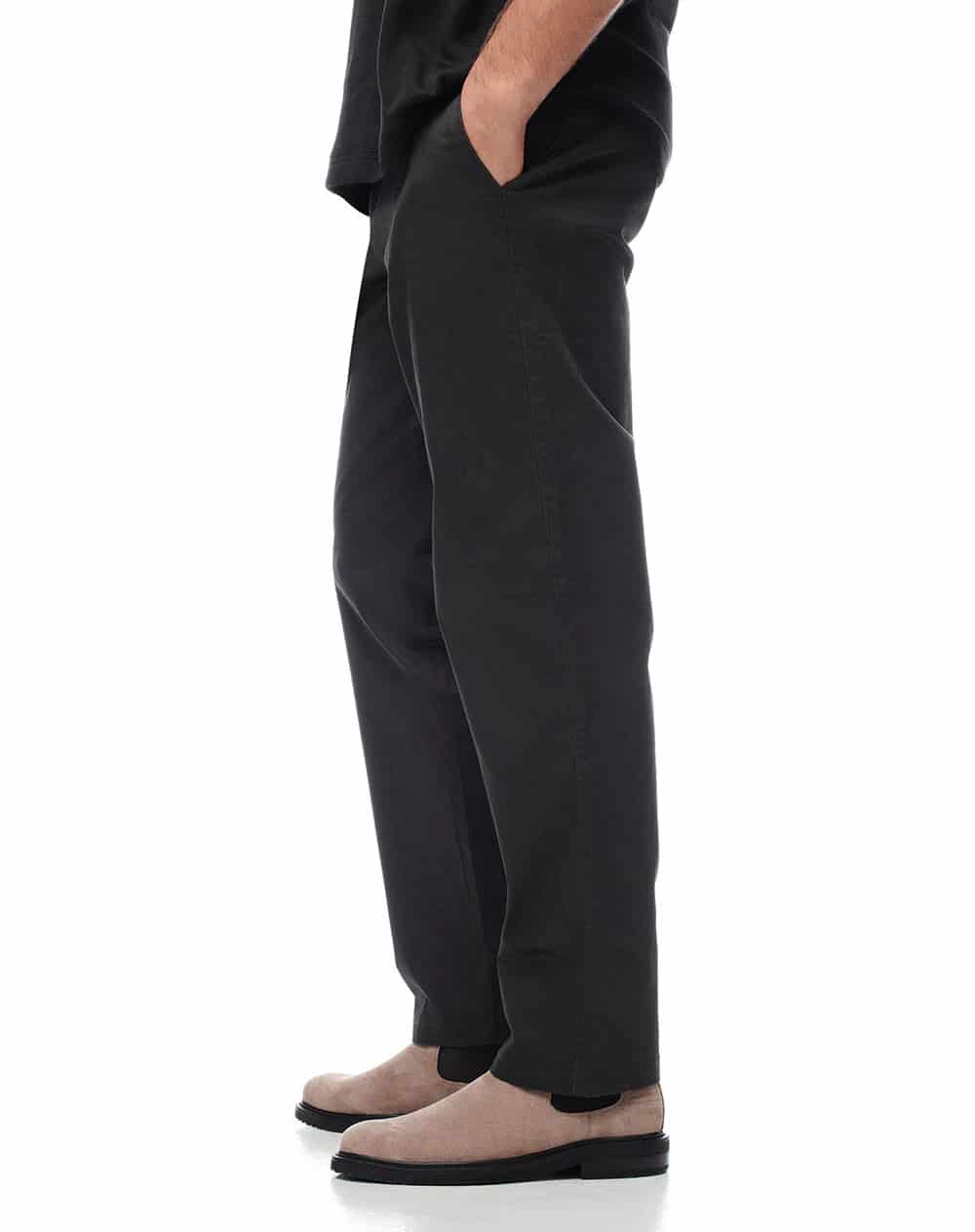 Pantalón regular tiro medio gris oscuro hombre - miniatura 4