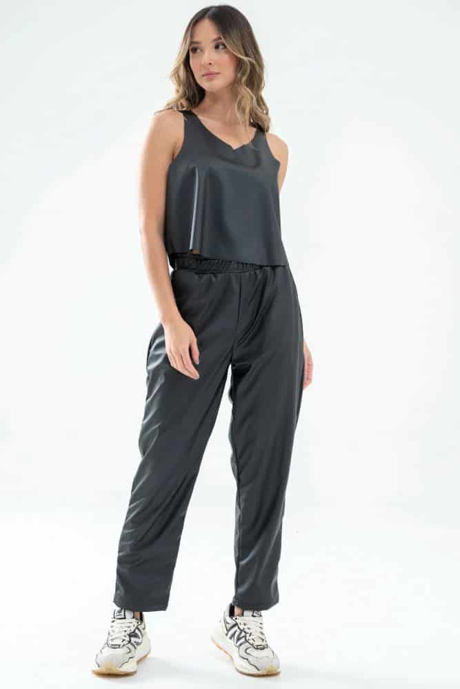 Pantalon Efecto Cuero - miniatura 2