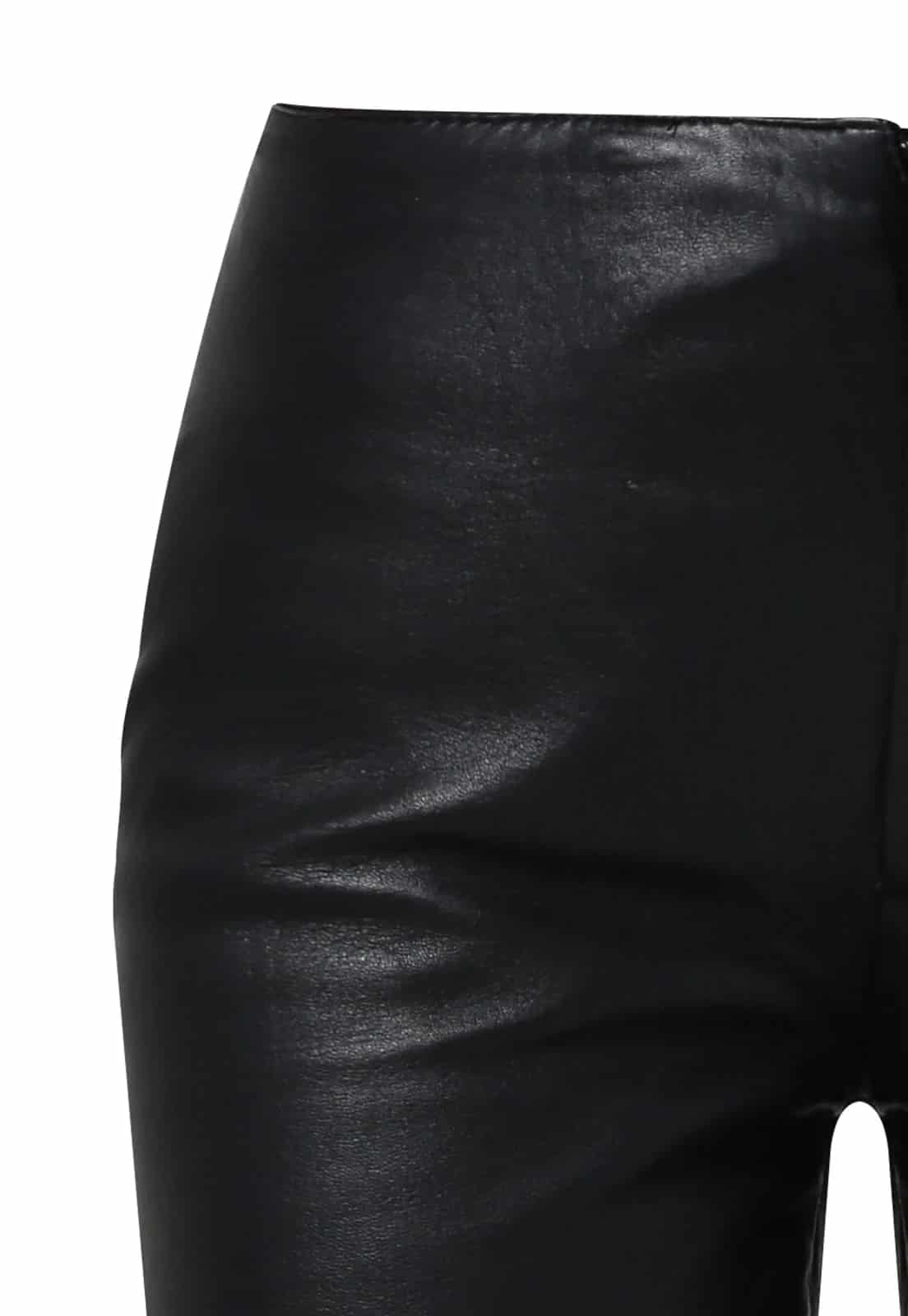 LEATHER LOW RISE TROUSERS - miniatura 5