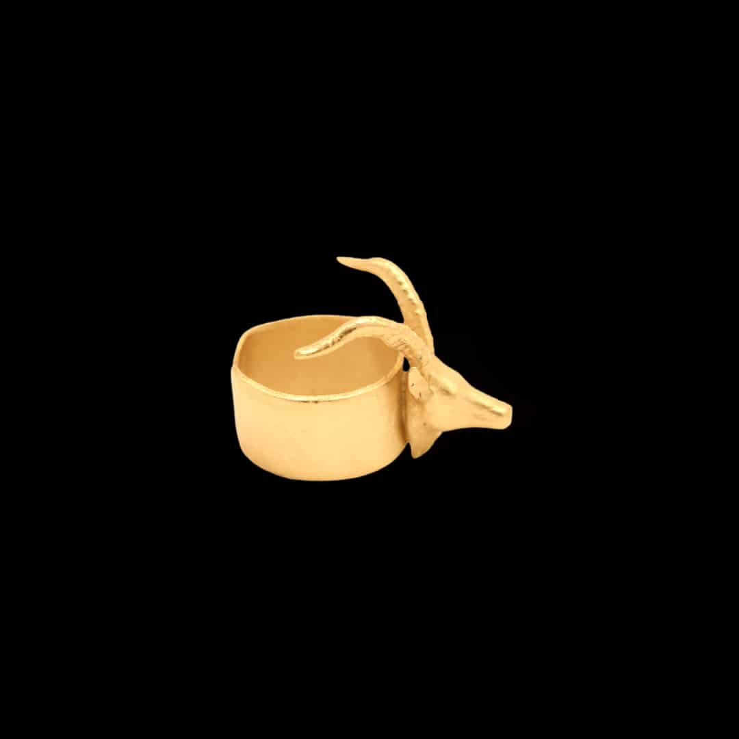 Anillo con cabeza de antílope - miniatura 2