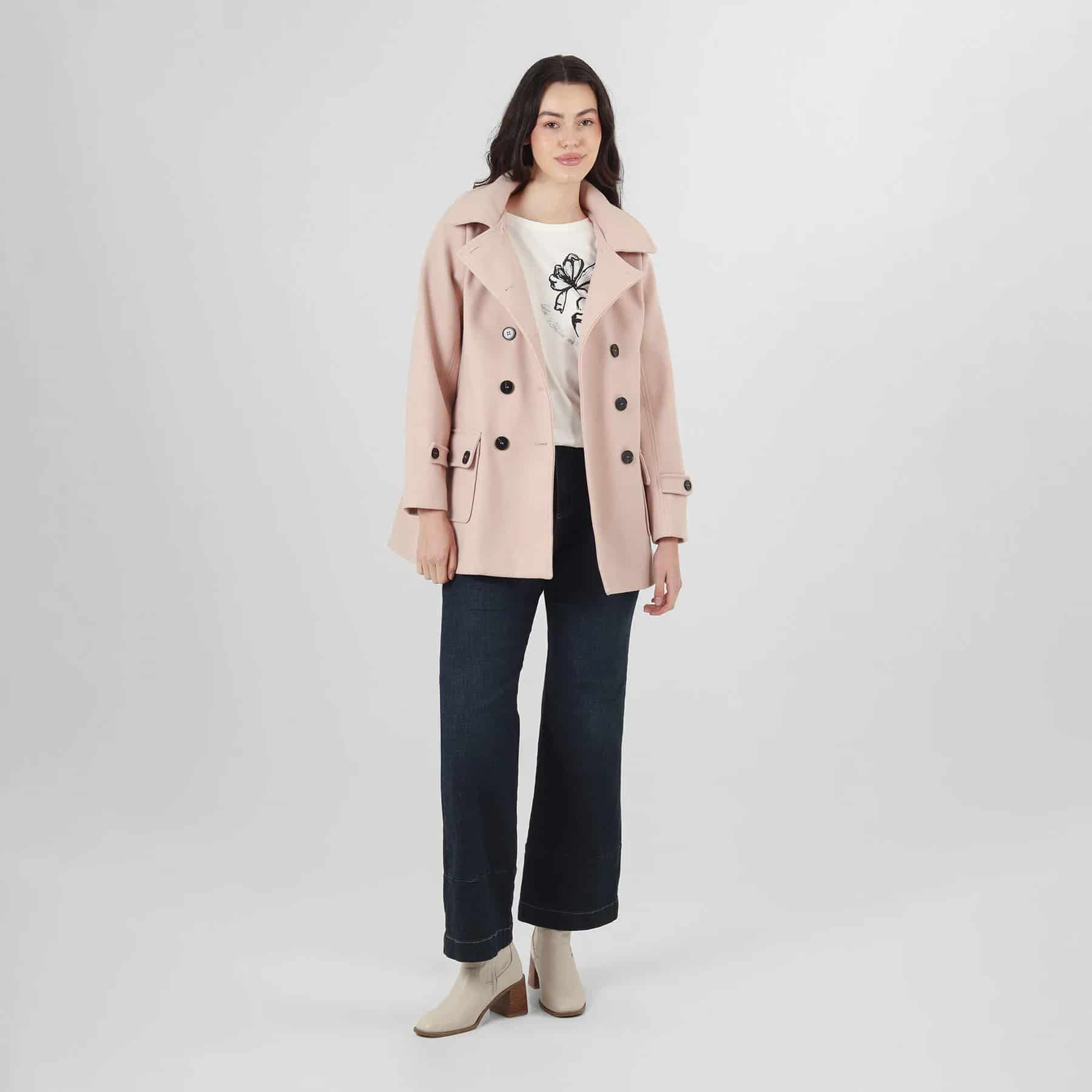Chaqueta abrigo trench cruzado cuello solapa con capucha - miniatura 14