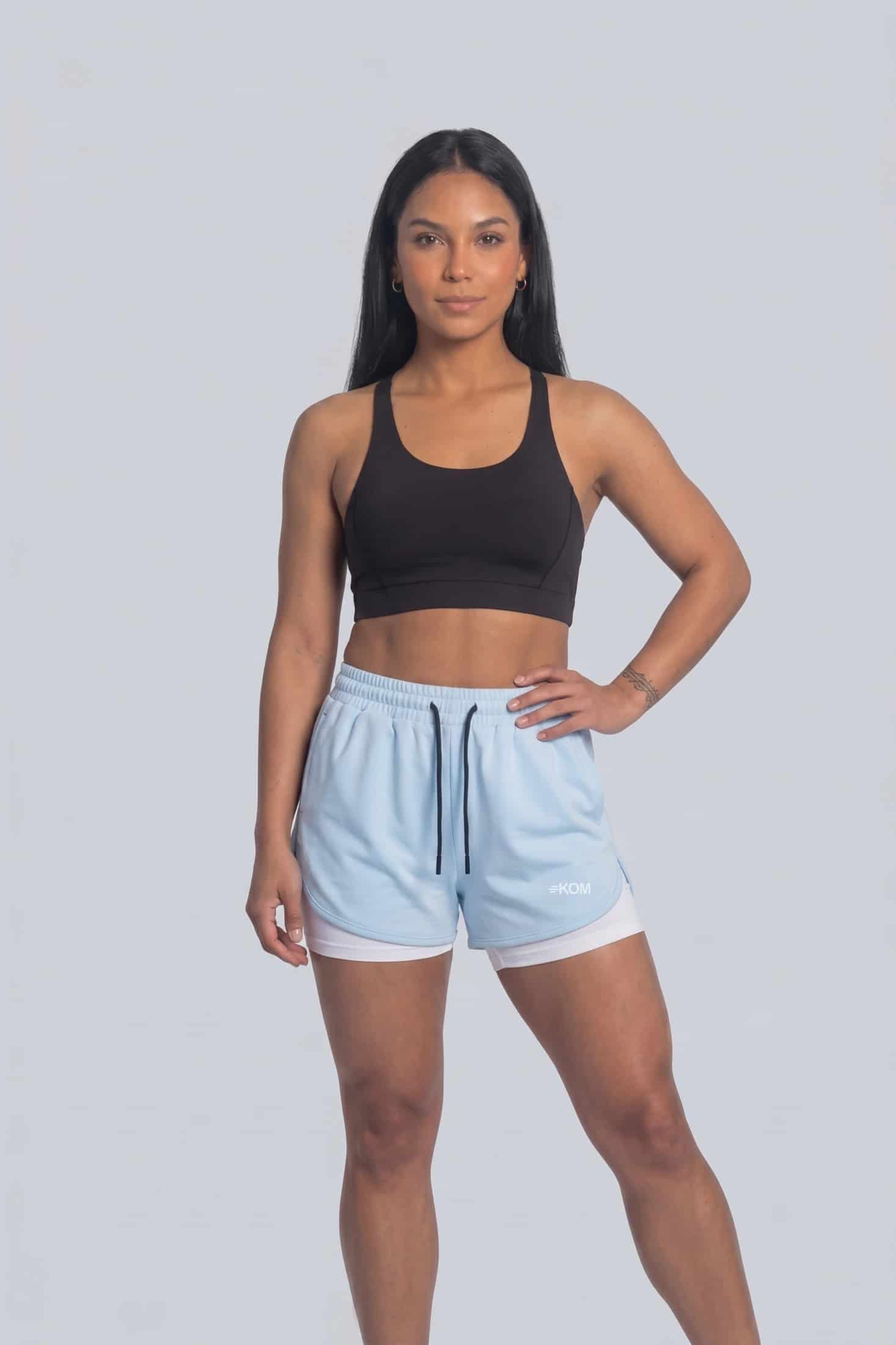 Short Running Deportivo Mujer Línea Giro con Boxer Interno y Bolsillos - miniatura 2