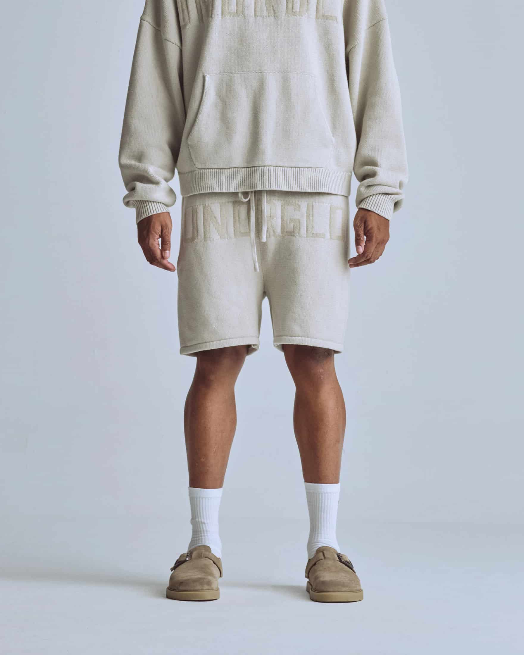 Basics UNDRGLD Knitted Shorts Cream - miniatura 2