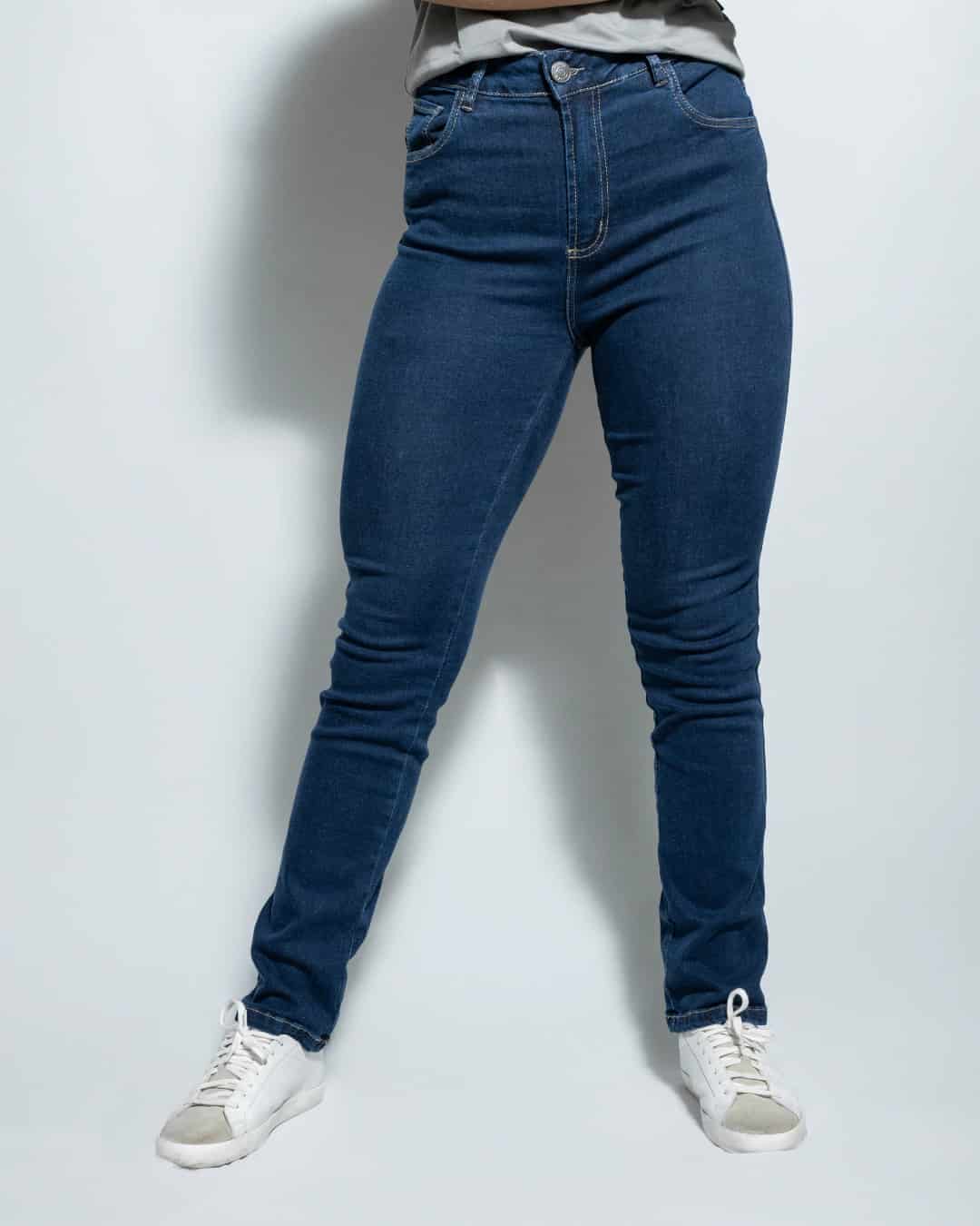 Jean Elastico Bota Recta Azul Navy - miniatura 4