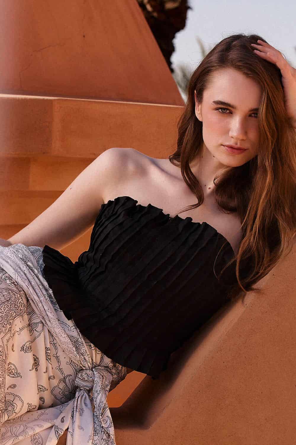 Crop top chiara negro - miniatura 1