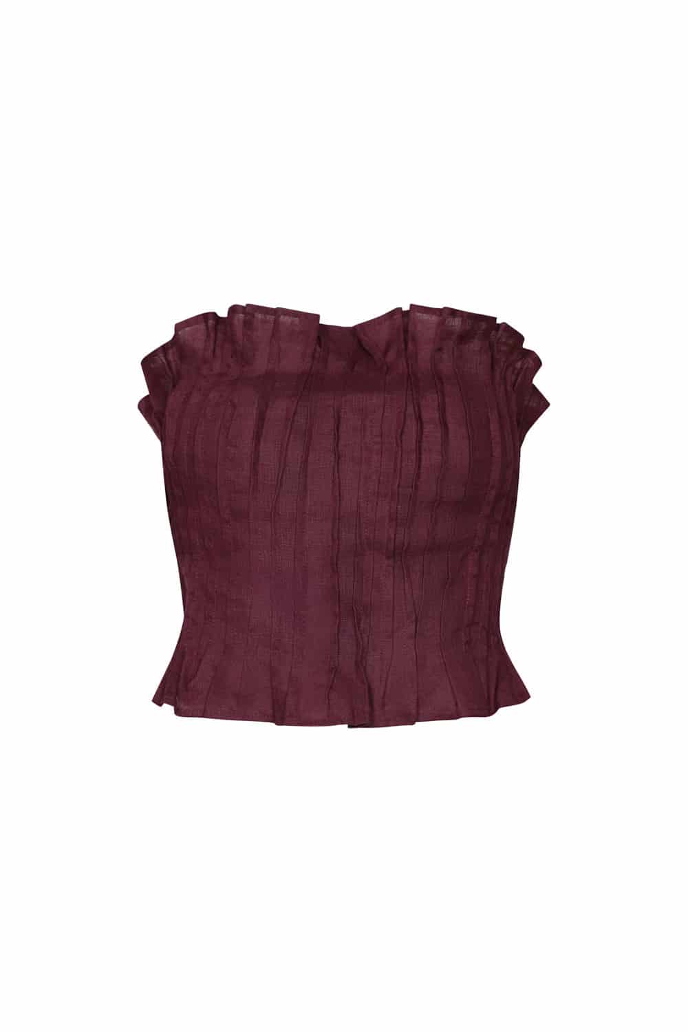 Crop top chiara vinotinto - miniatura 1