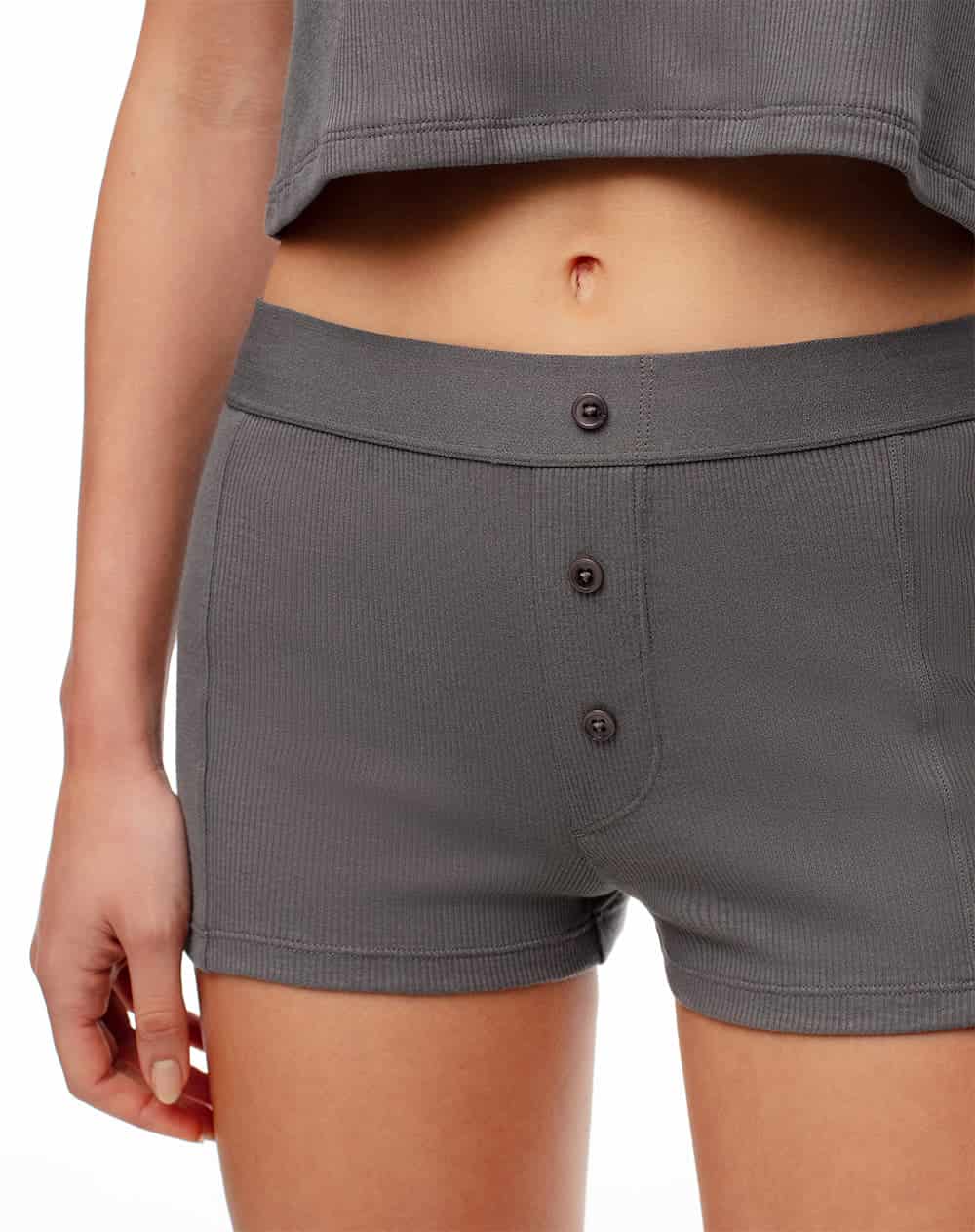 short + blusa de pijana mujer gris - miniatura 4