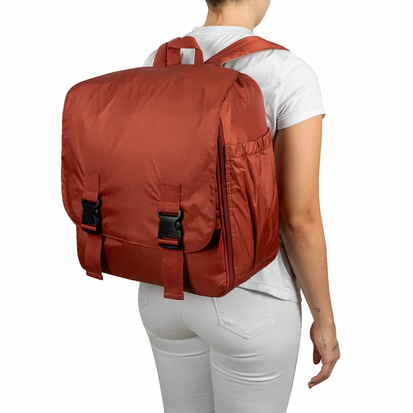 Morral Cabina Tapa Citybags Rojo Carmin - miniatura 6