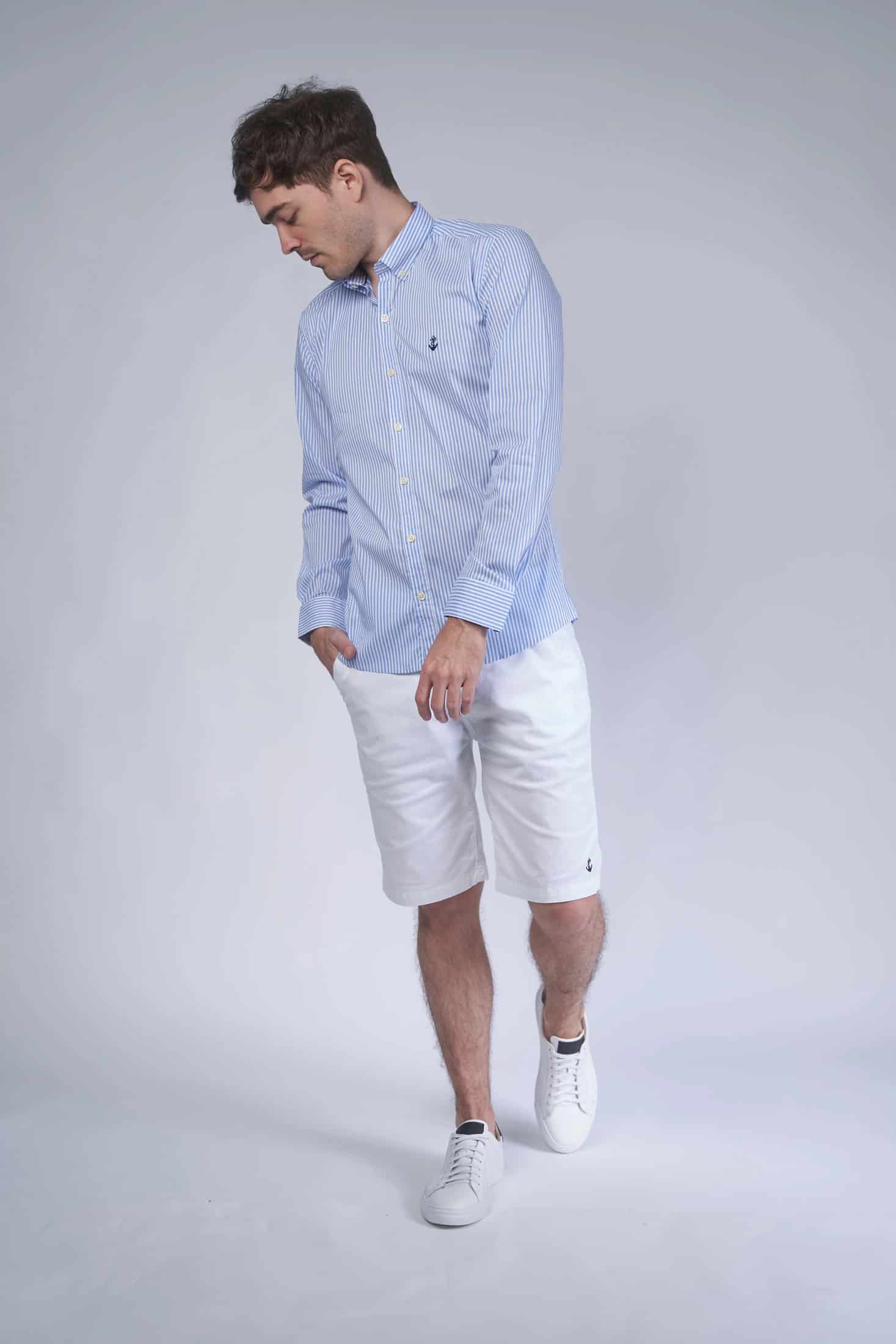 Camisa Rayas Azul Claro - miniatura 1