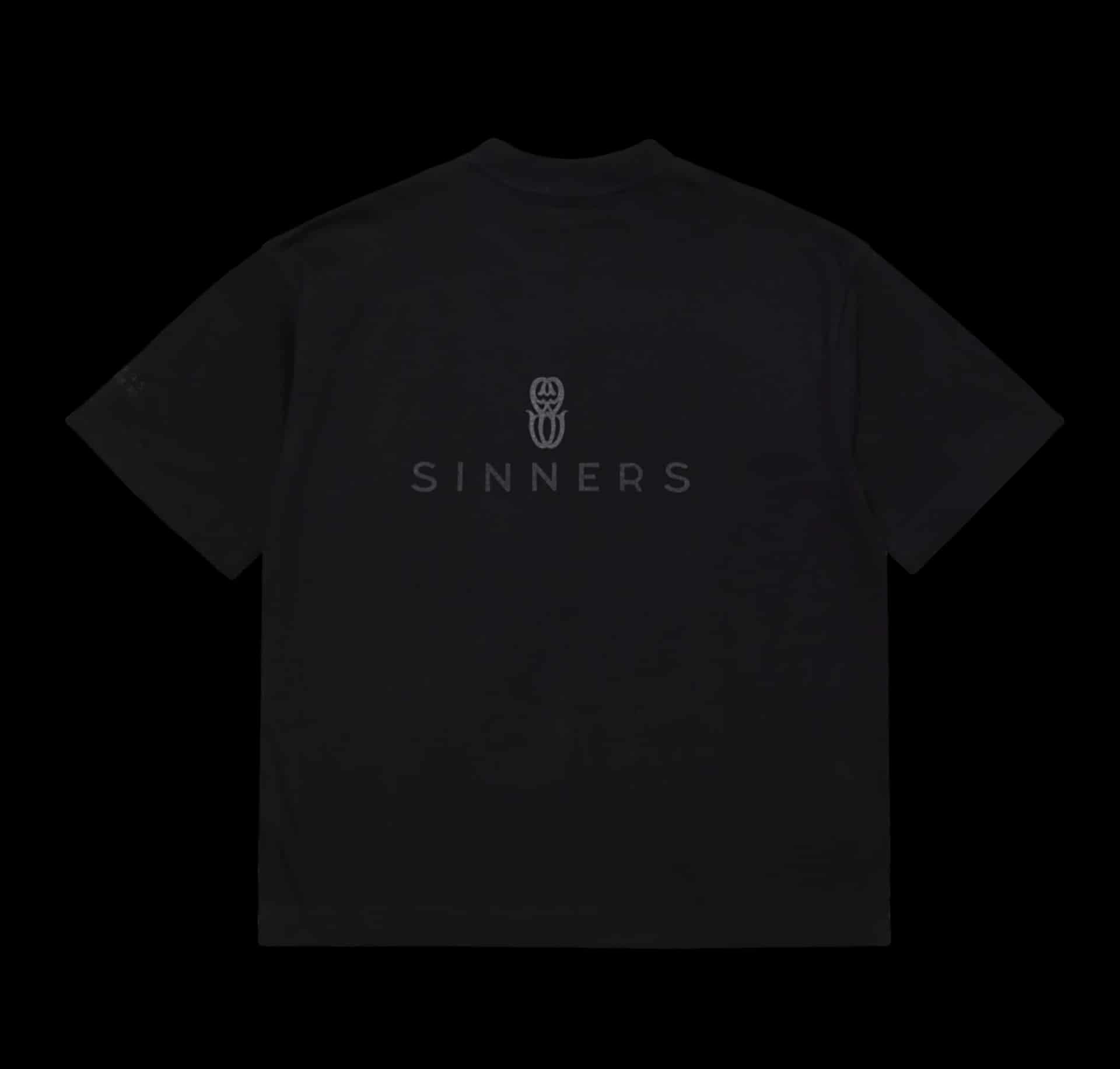 RHINESTONE LOGO BLACK T-SHIRT - miniatura 2