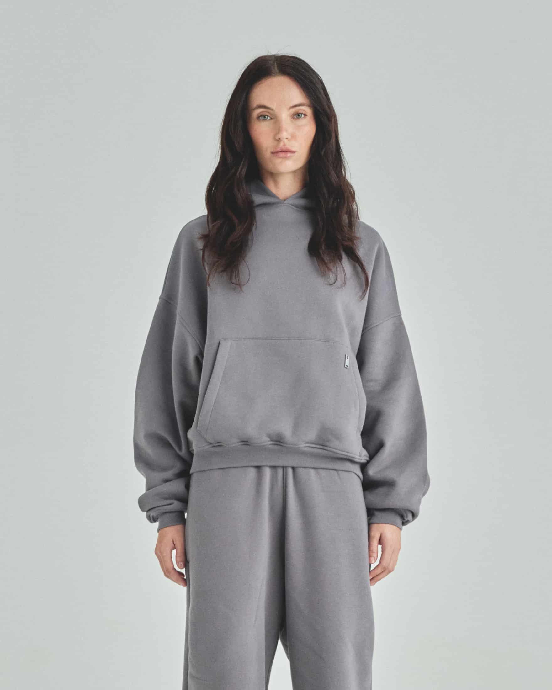Blanks Boxy Fit Hoodie Gray - miniatura 9
