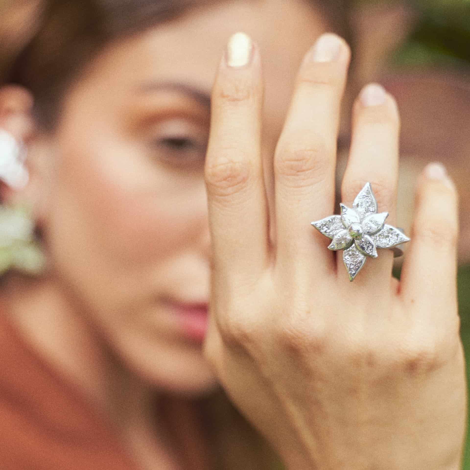 Anillo Flor de Navidad Mini - miniatura 1