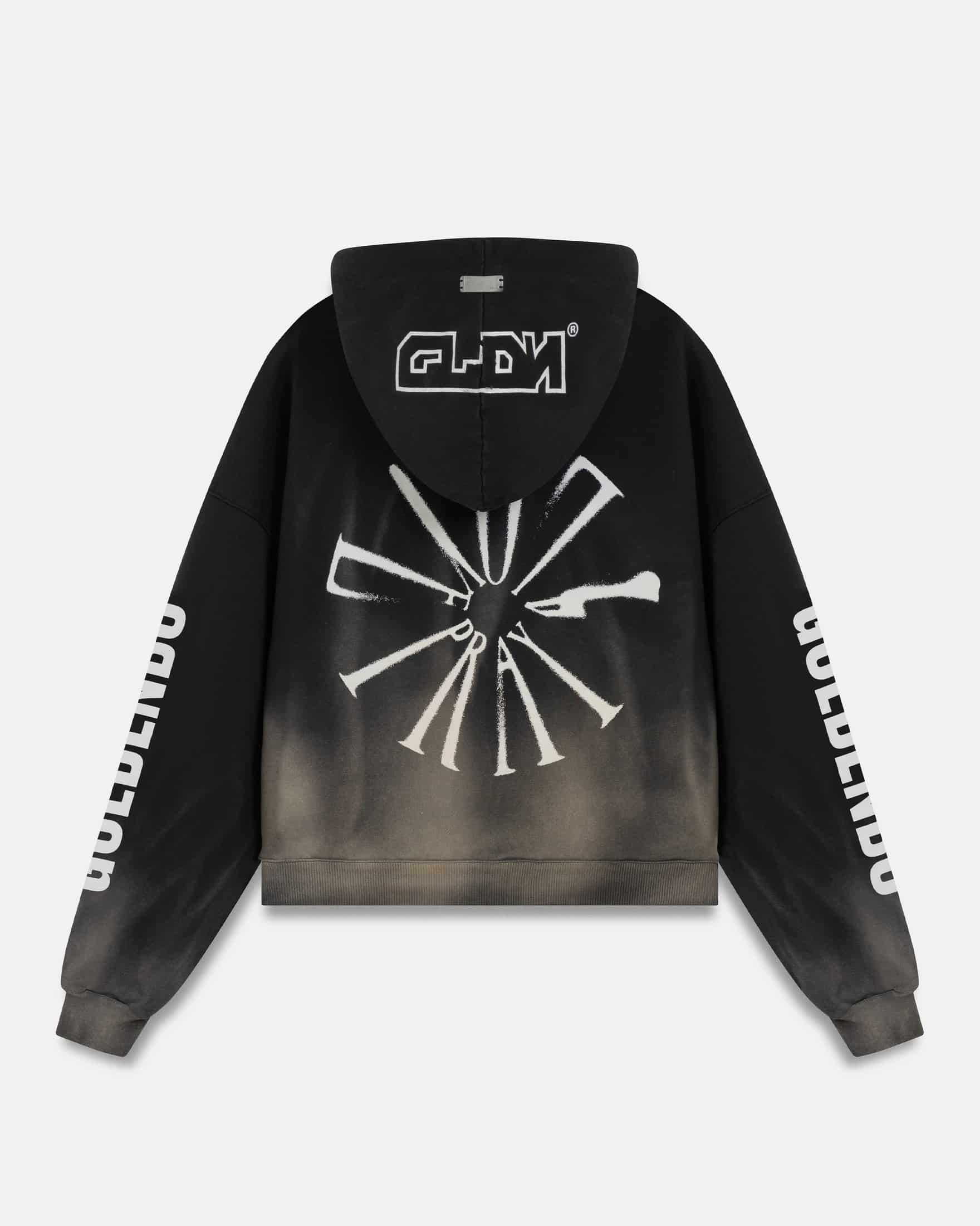 Spring Pray 4 Love Zip Up Boxy Fit Hoodie Sandblast Gray Flame - miniatura 3