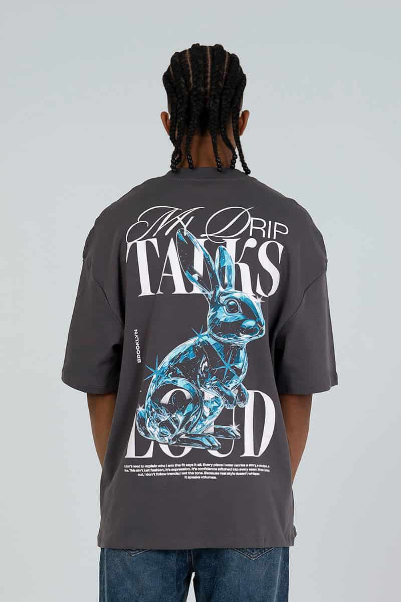 Camiseta oversize drip talks - miniatura 1