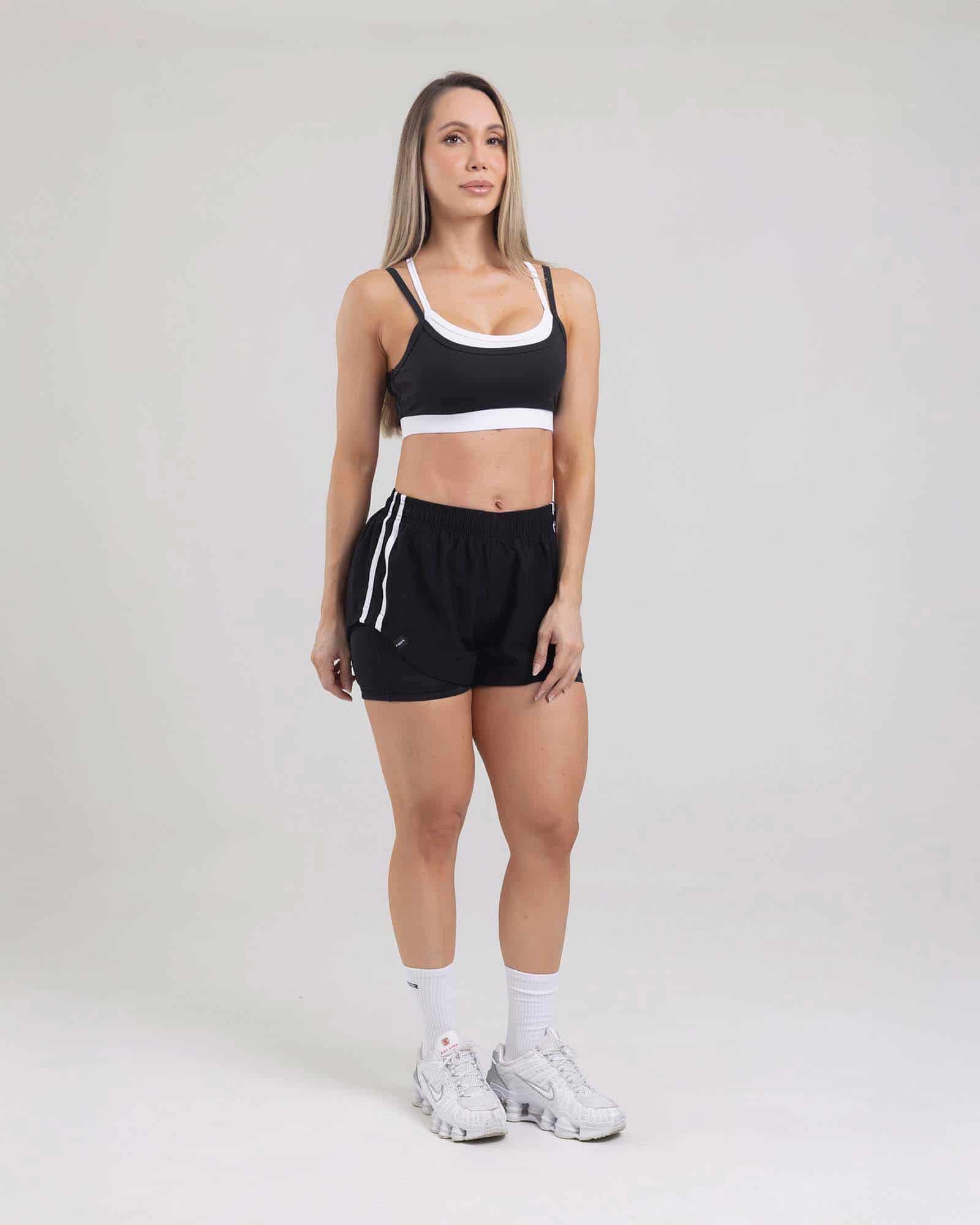 Short running negro dual run tropi FIBER - miniatura 1